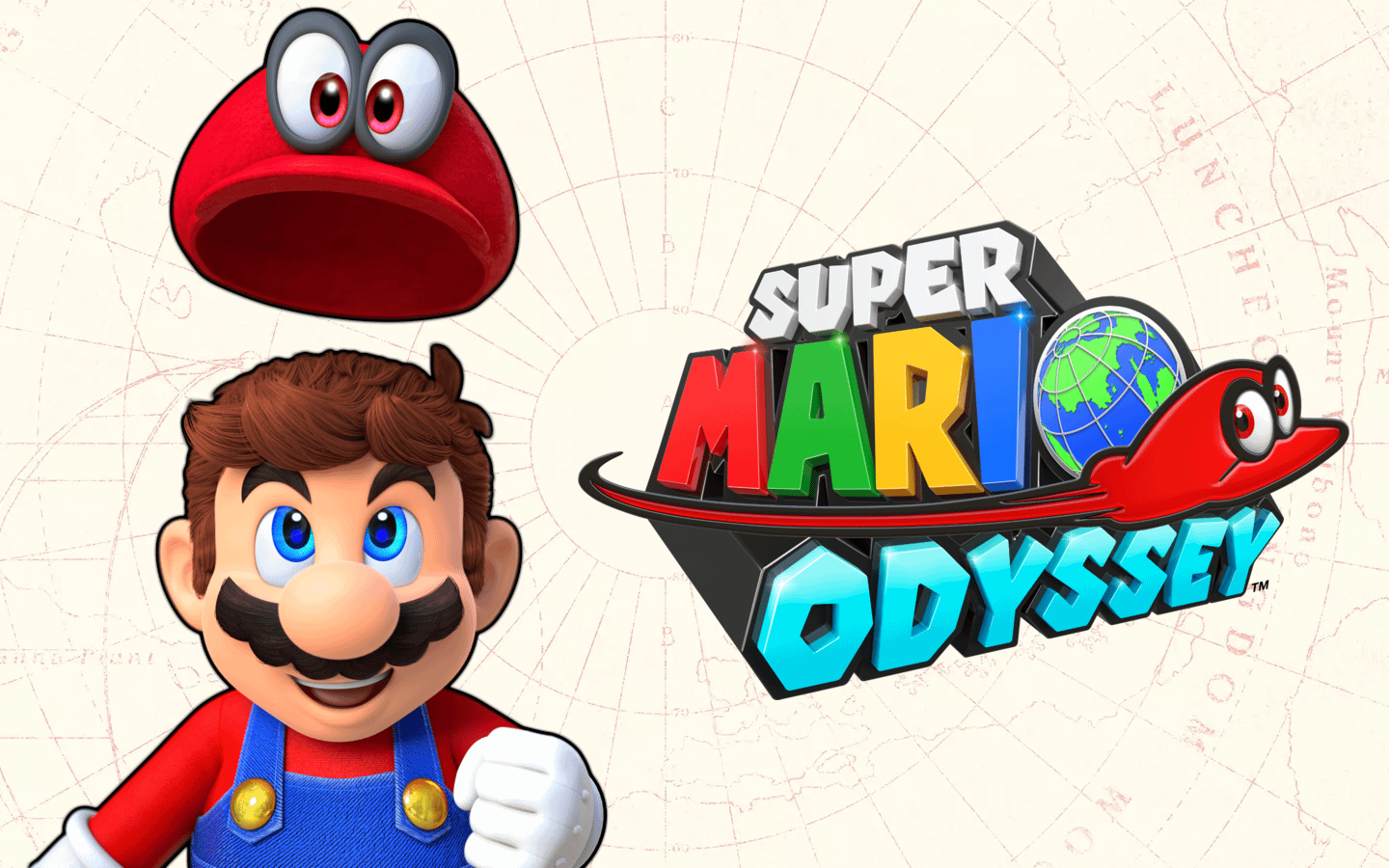 1440x900 Super Mario Odyssey themed