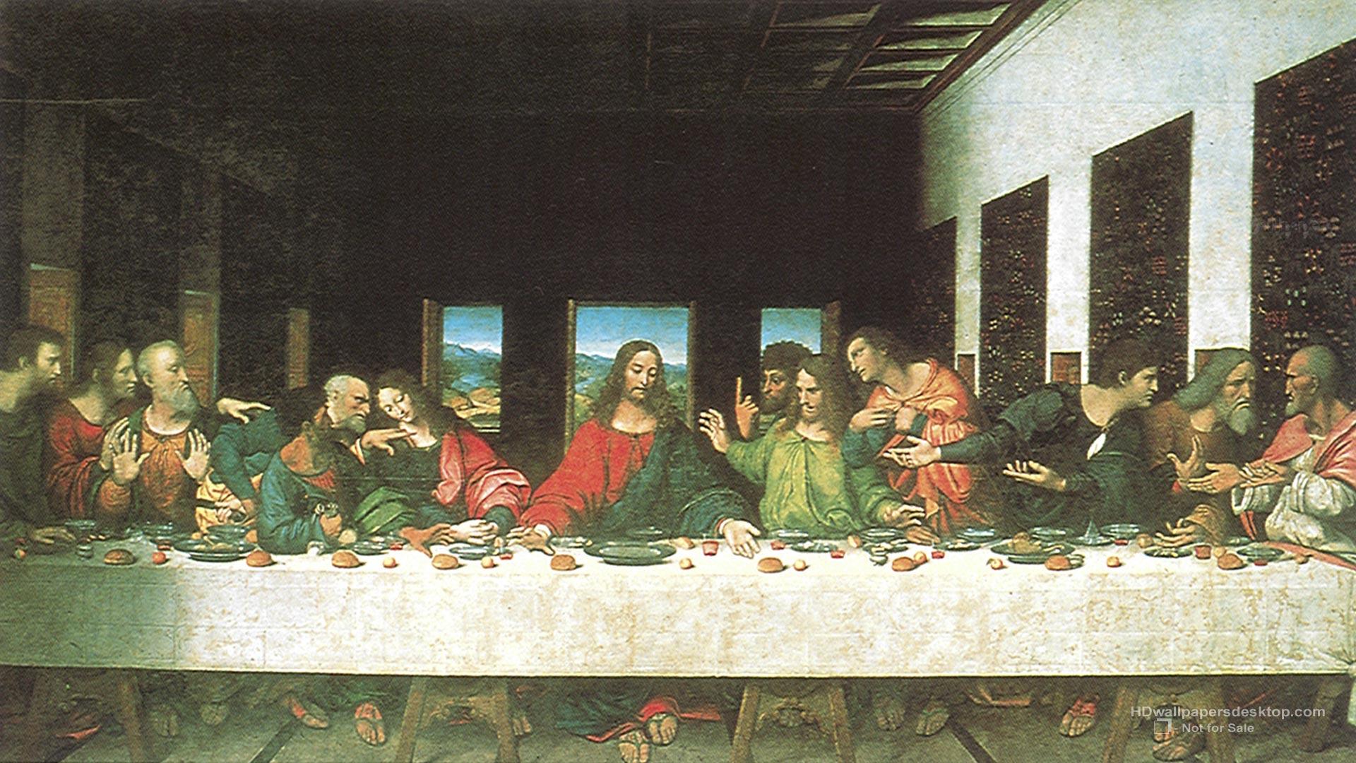 1920x1080 Free download Last Supper Wallpaper Leonardo da Vinci