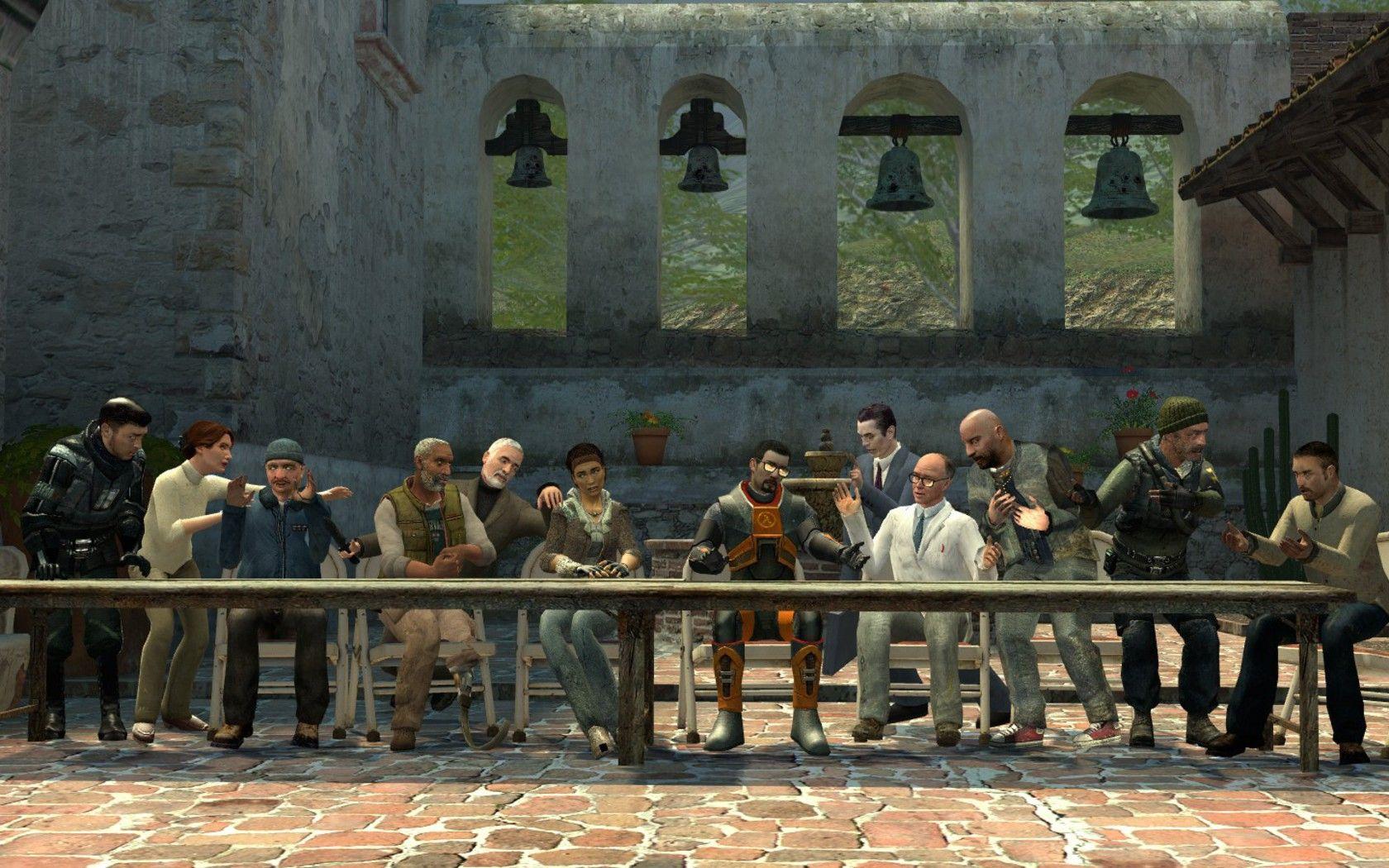 1680x1050 Half Life The Last Supper Wallpaperx1050