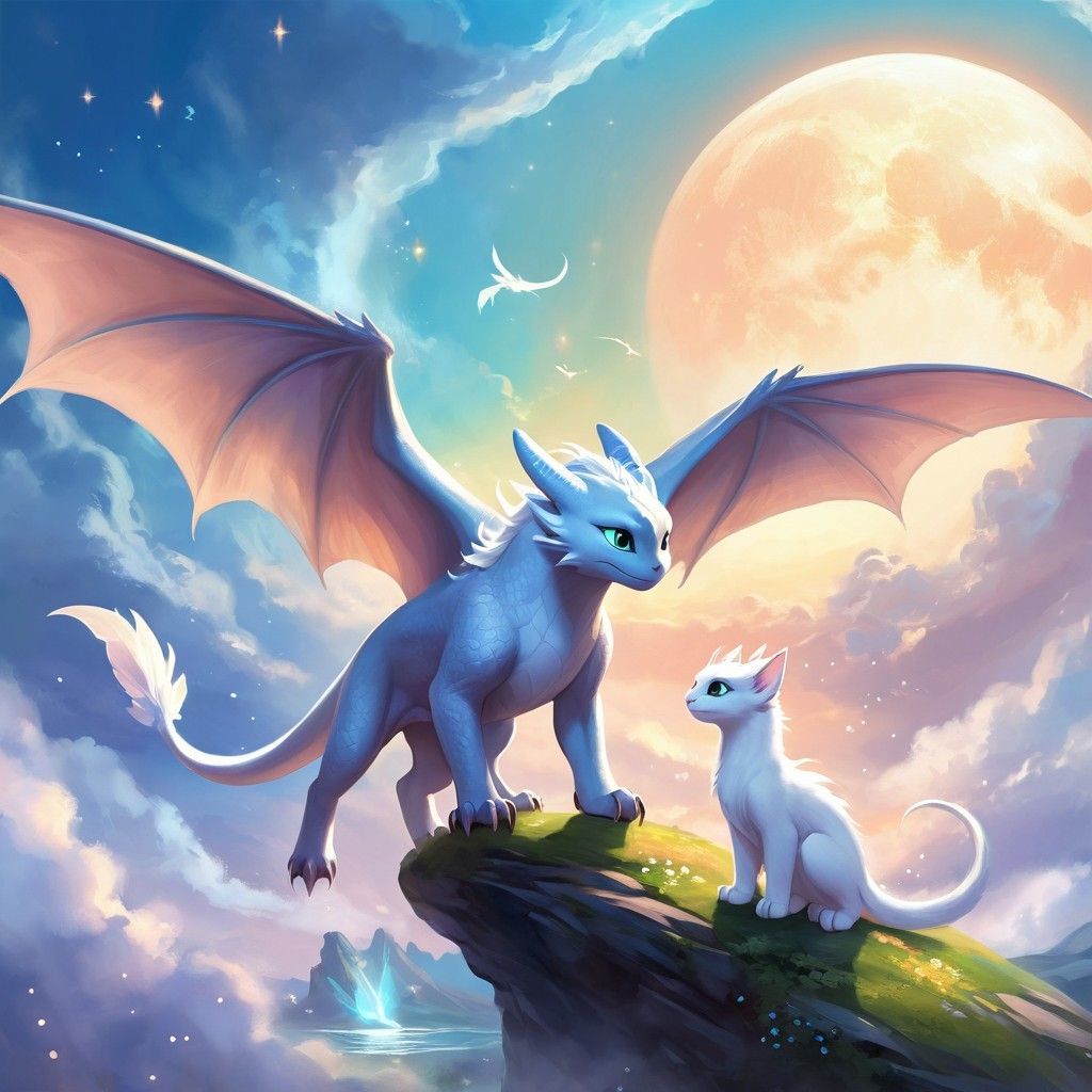 1024x1024 Toothless and Lightfury Imagery