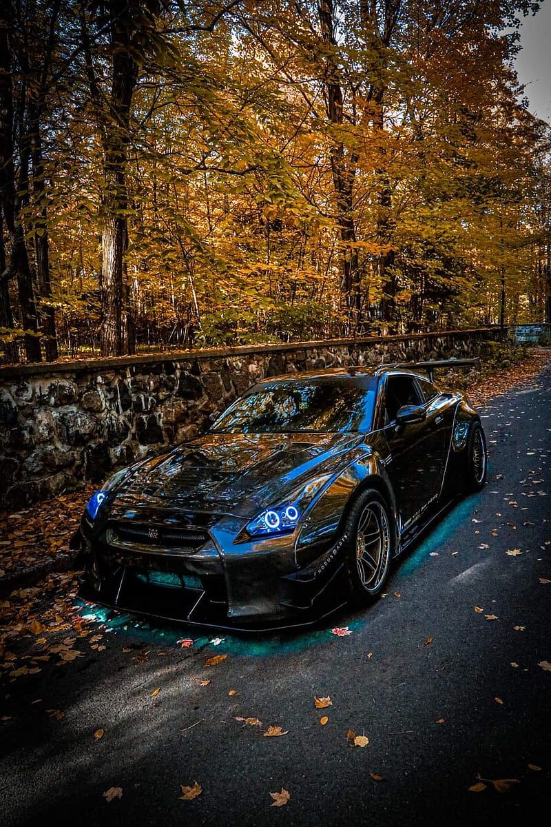 800x1200 Nissan Gtr r forest, jdm, liberty walk, skyline, HD phone wallpaper