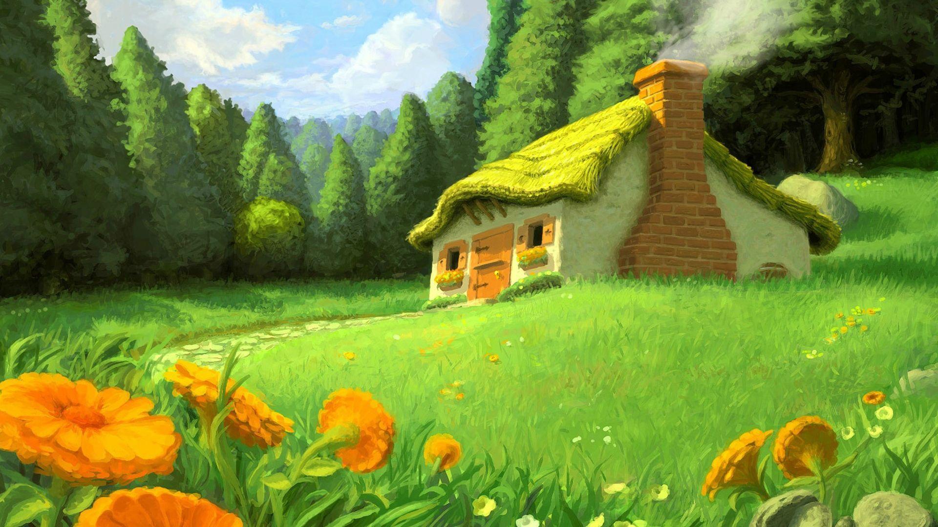 Nature Cartoon Wallpapers - Top Free Nature Cartoon Backgrounds -  WallpaperAccess