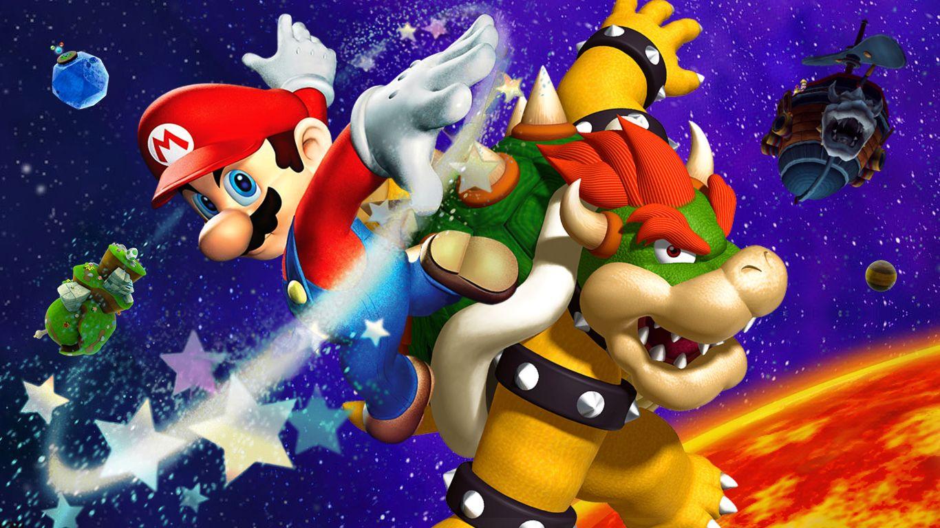 1366x768 Helen Manning Mario Vs Bowser Wallpaper