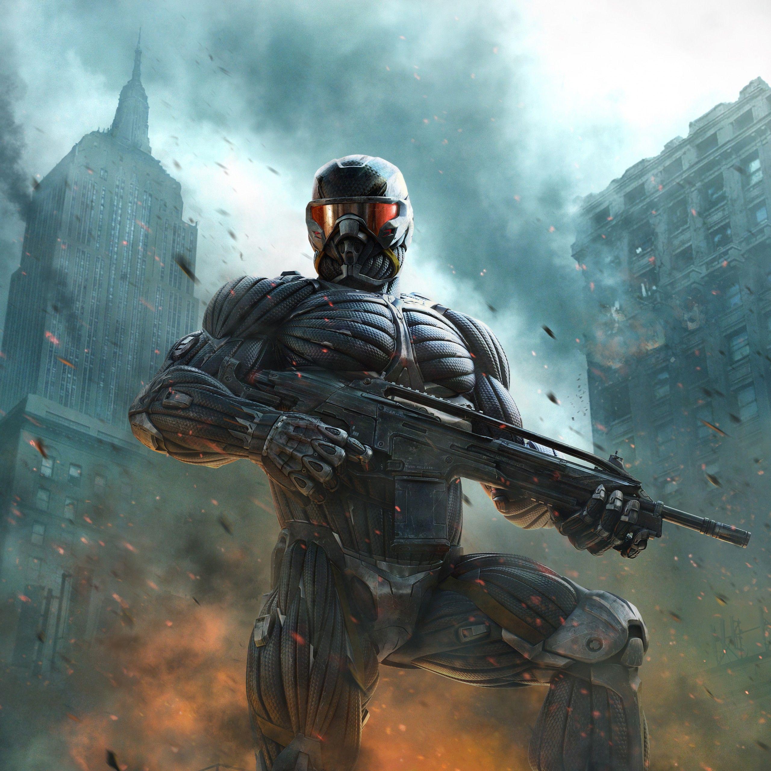 2560x2560 Wallpaper Alcatraz, Crysis Games