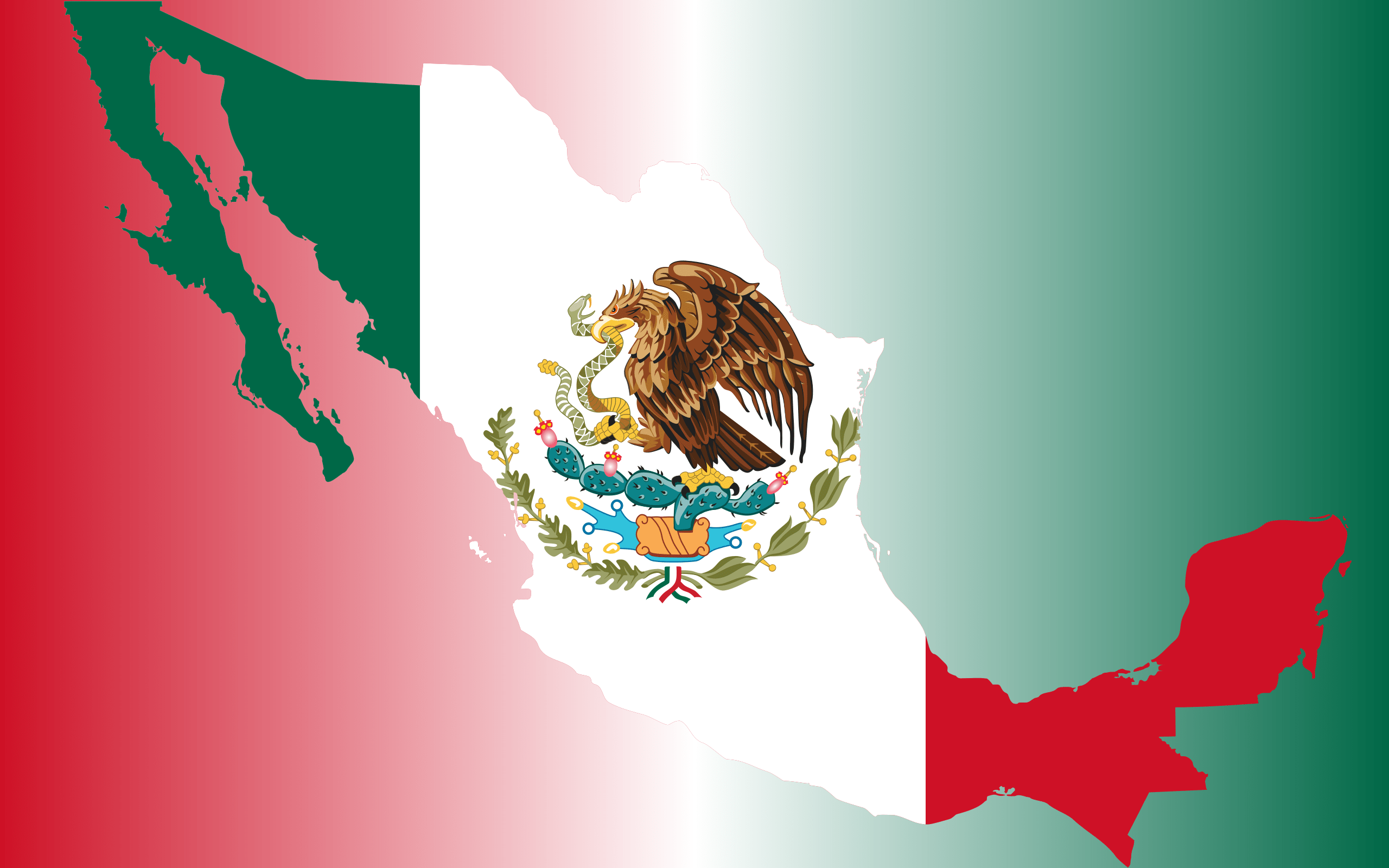 2560x1600 Mexico Map Clip Art Image