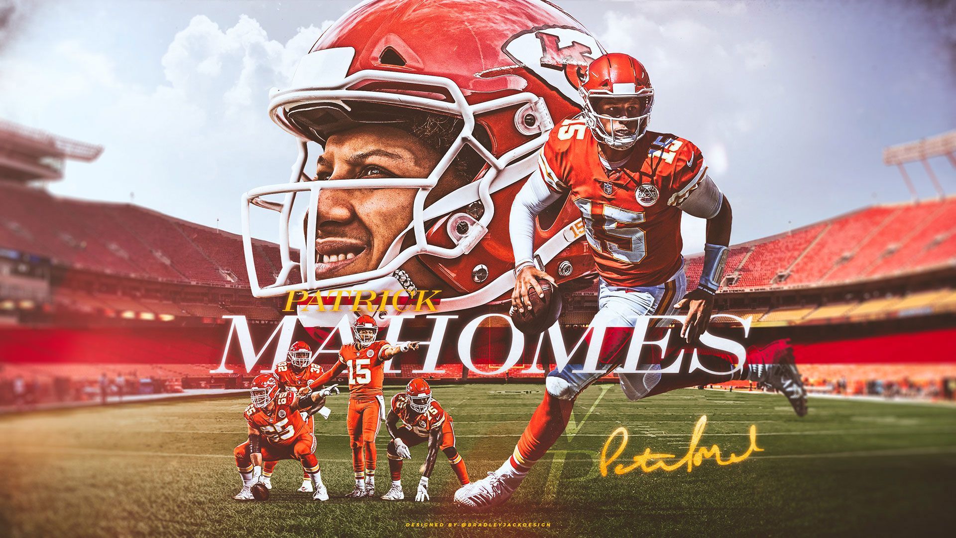 1920x1080 KC Chiefs Mahomes Desktop Wallpaper