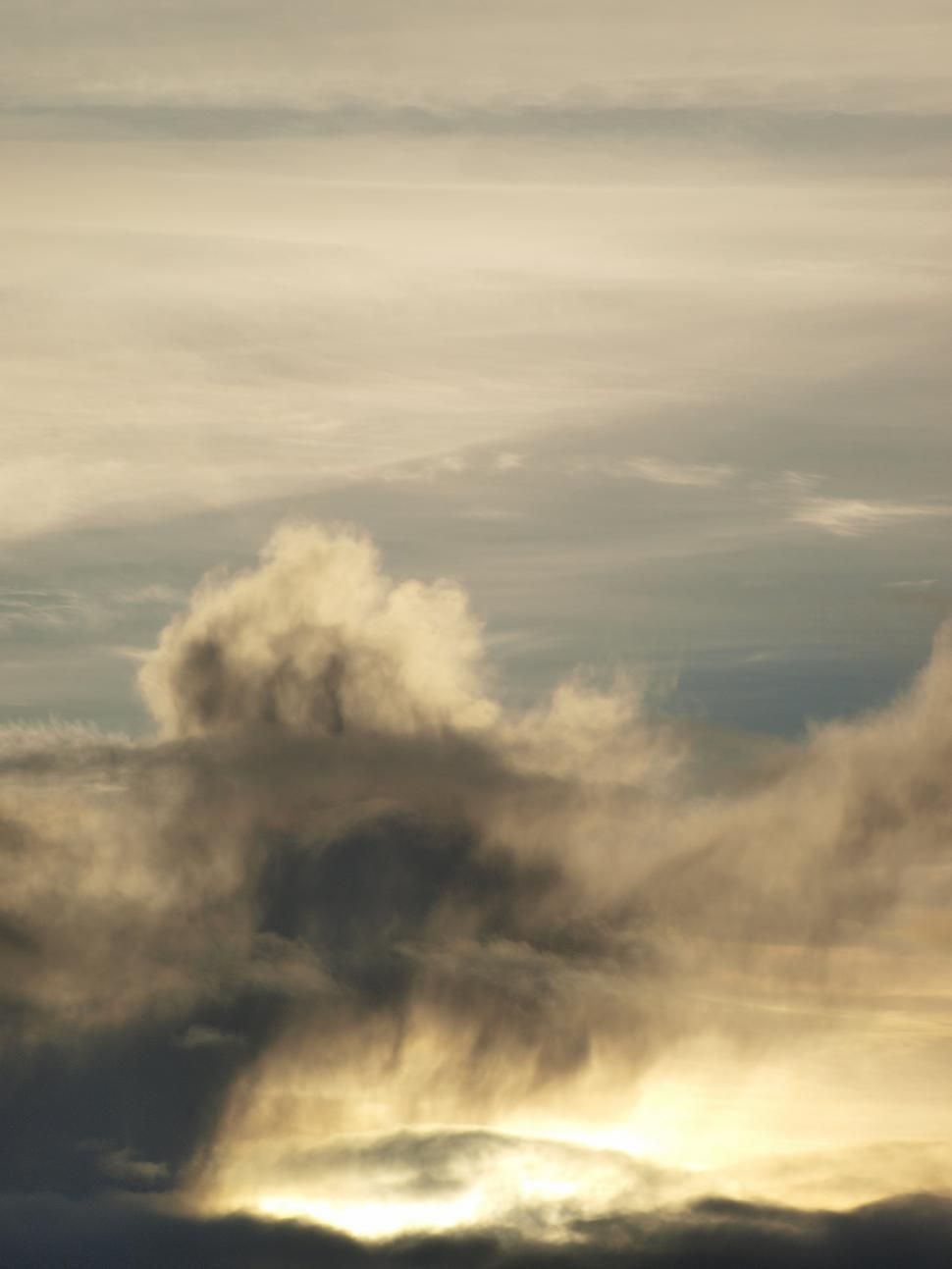 970x1293 of Clouds with golden glow