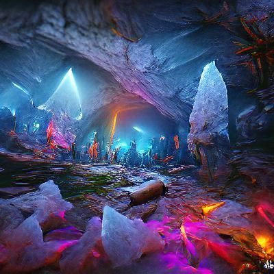 400x400 Crystal cave. HDR, 4K HD, Wallpaper