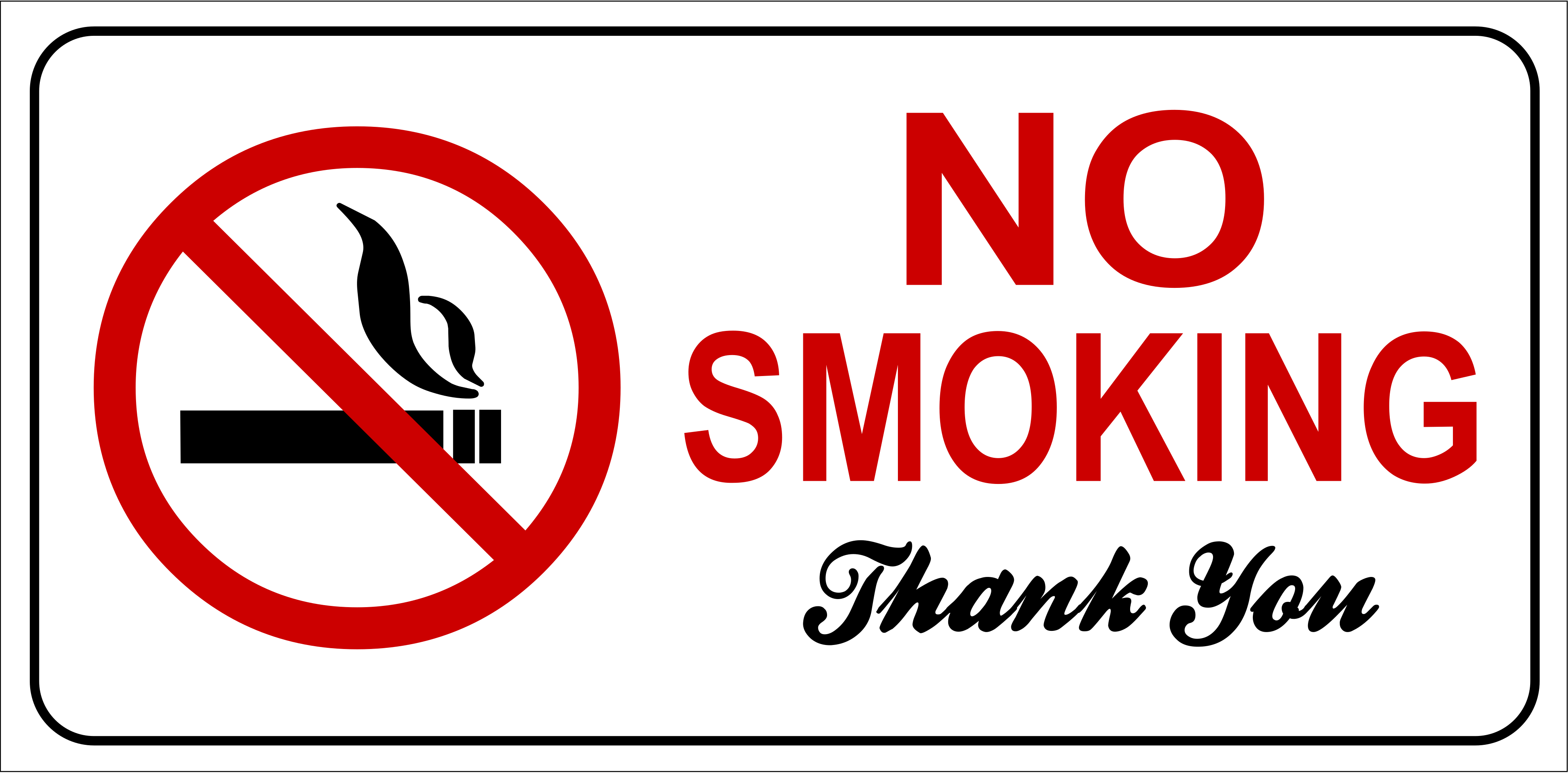 3896x1920 No smoking vector clipart image
