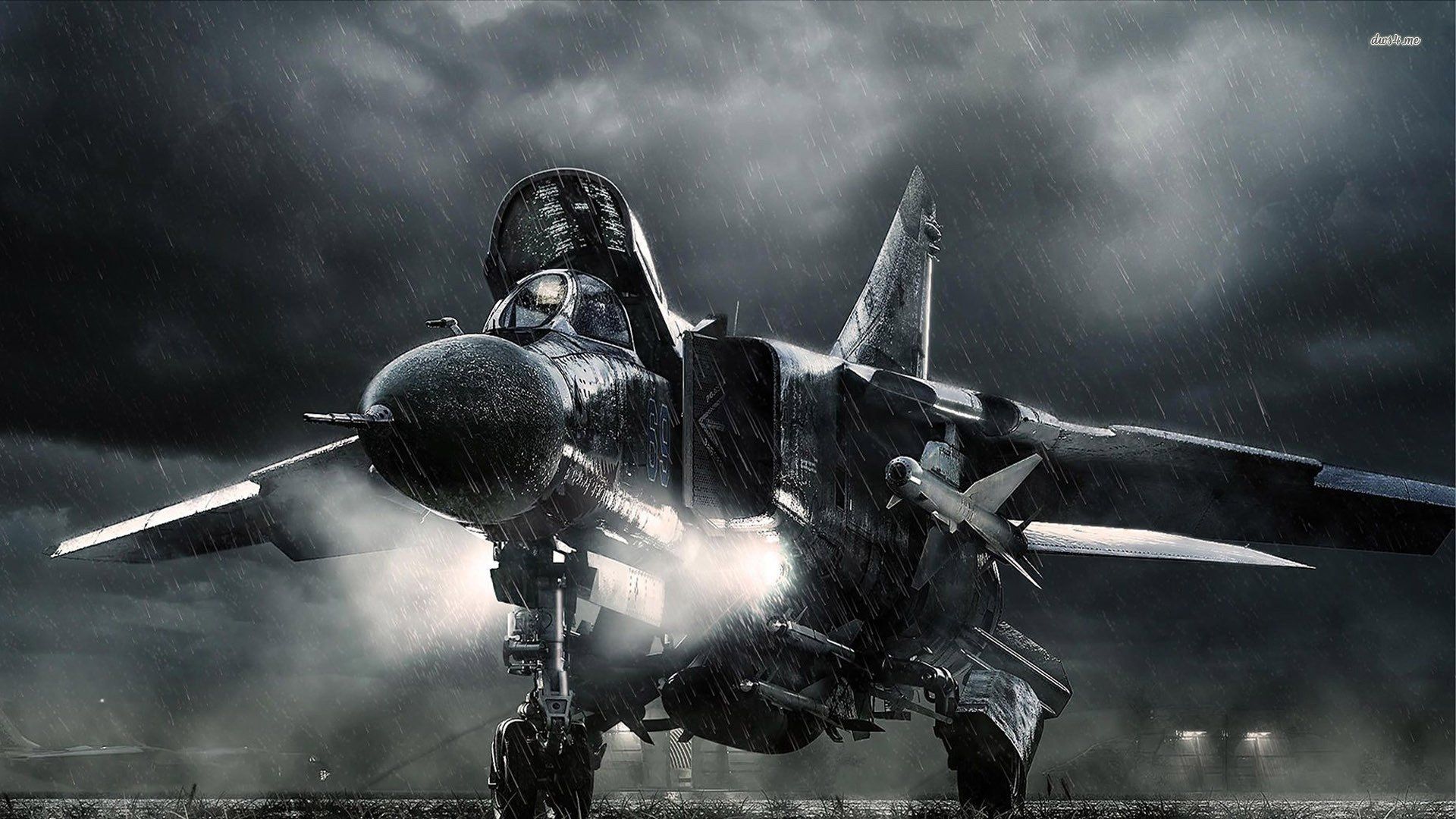 1920x1080 MiG 23 Military Jet Storm: HD Air Dominance Wallpaper By Alexander Yartsevx1080