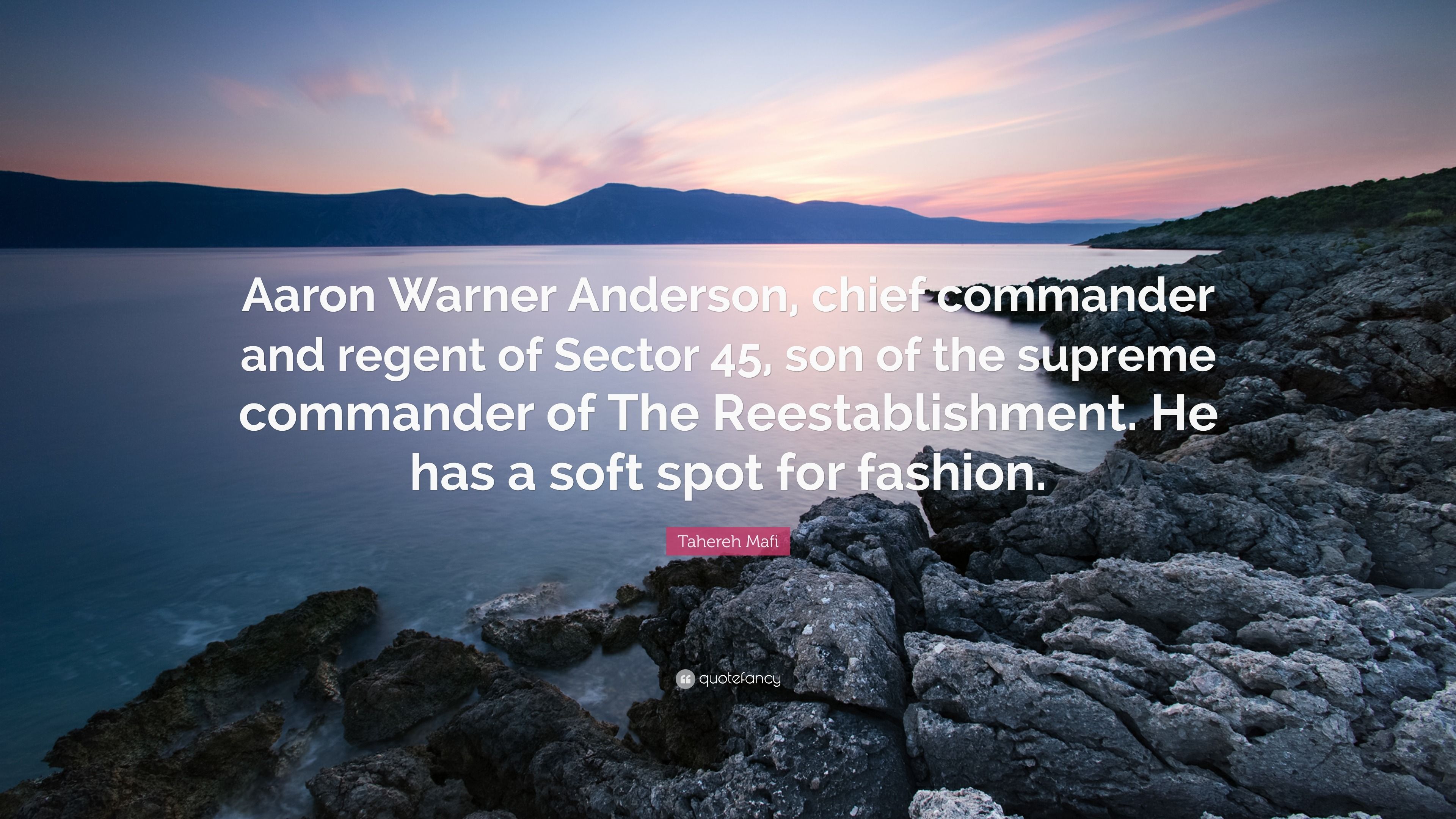 3840x2160 Tahereh Mafi Quote: “Aaron Warner