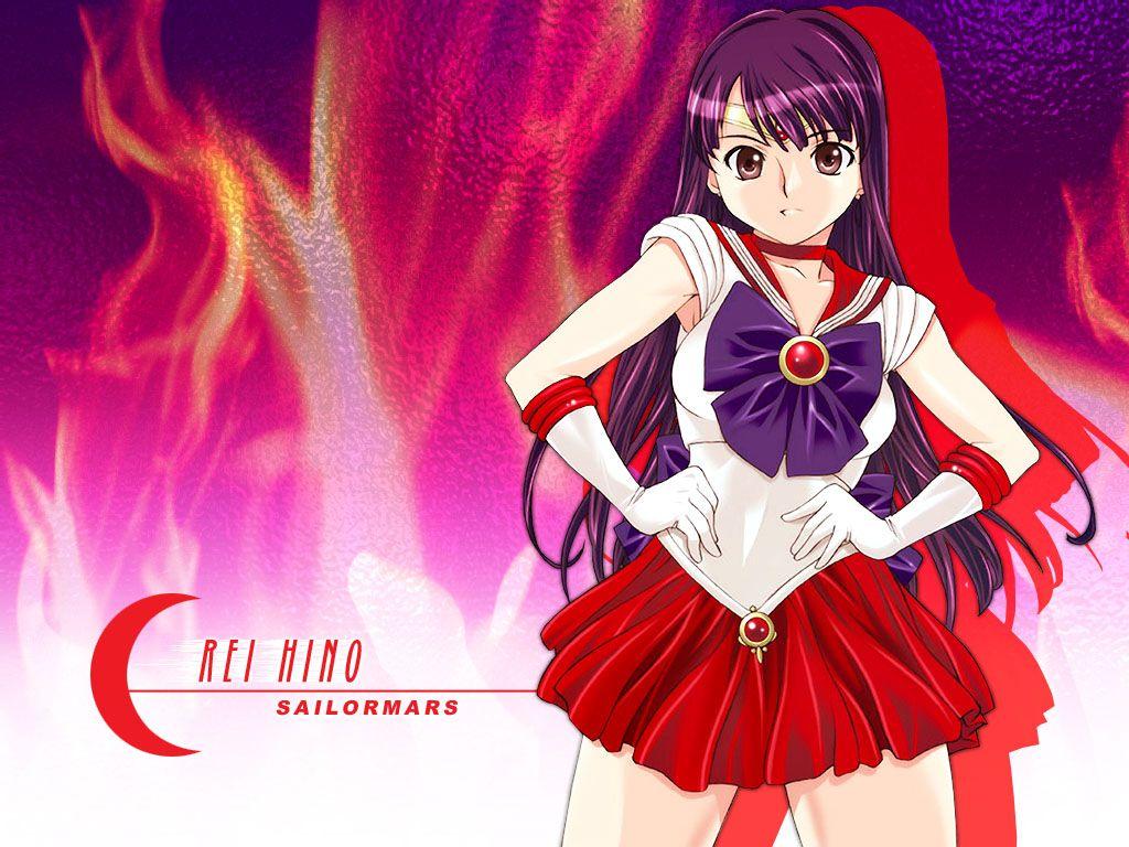 1024x768 Bishoujo Senshi Sailor Moon Wallpaper: Sailor Mars Fire