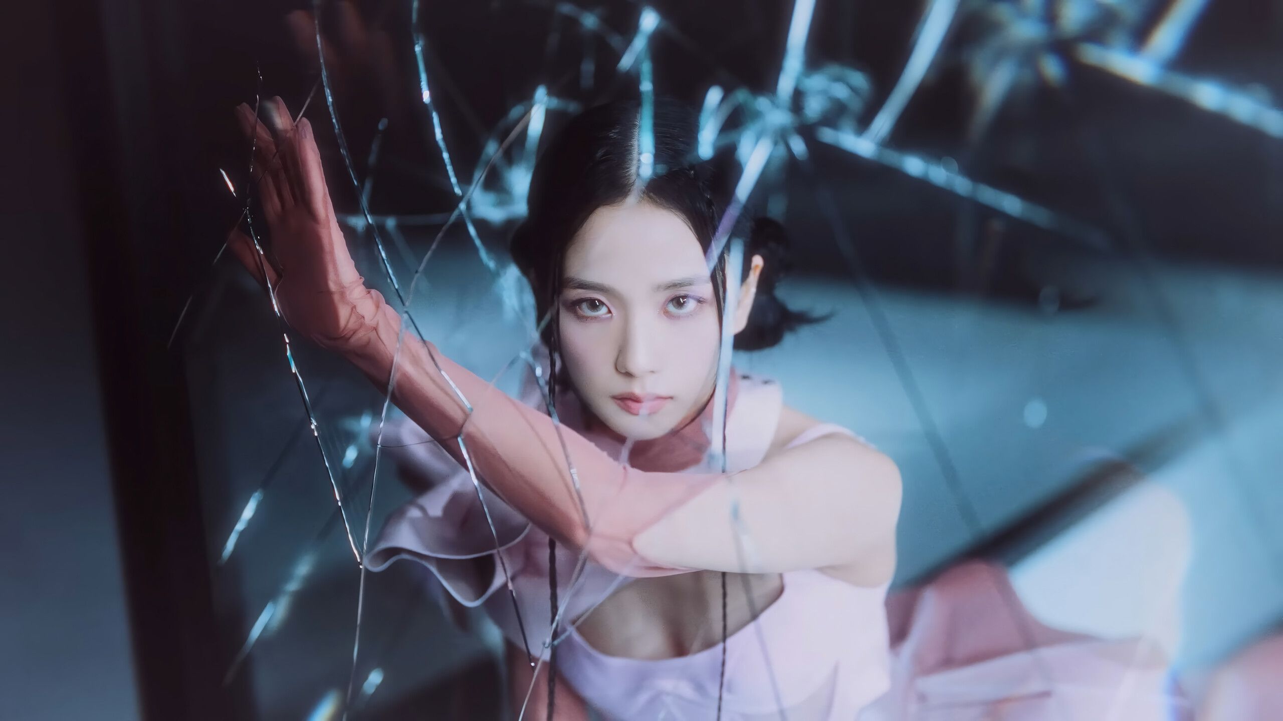 2560x1440 Jisoo BLACKPINK Pink Venom Wallpaper 4K