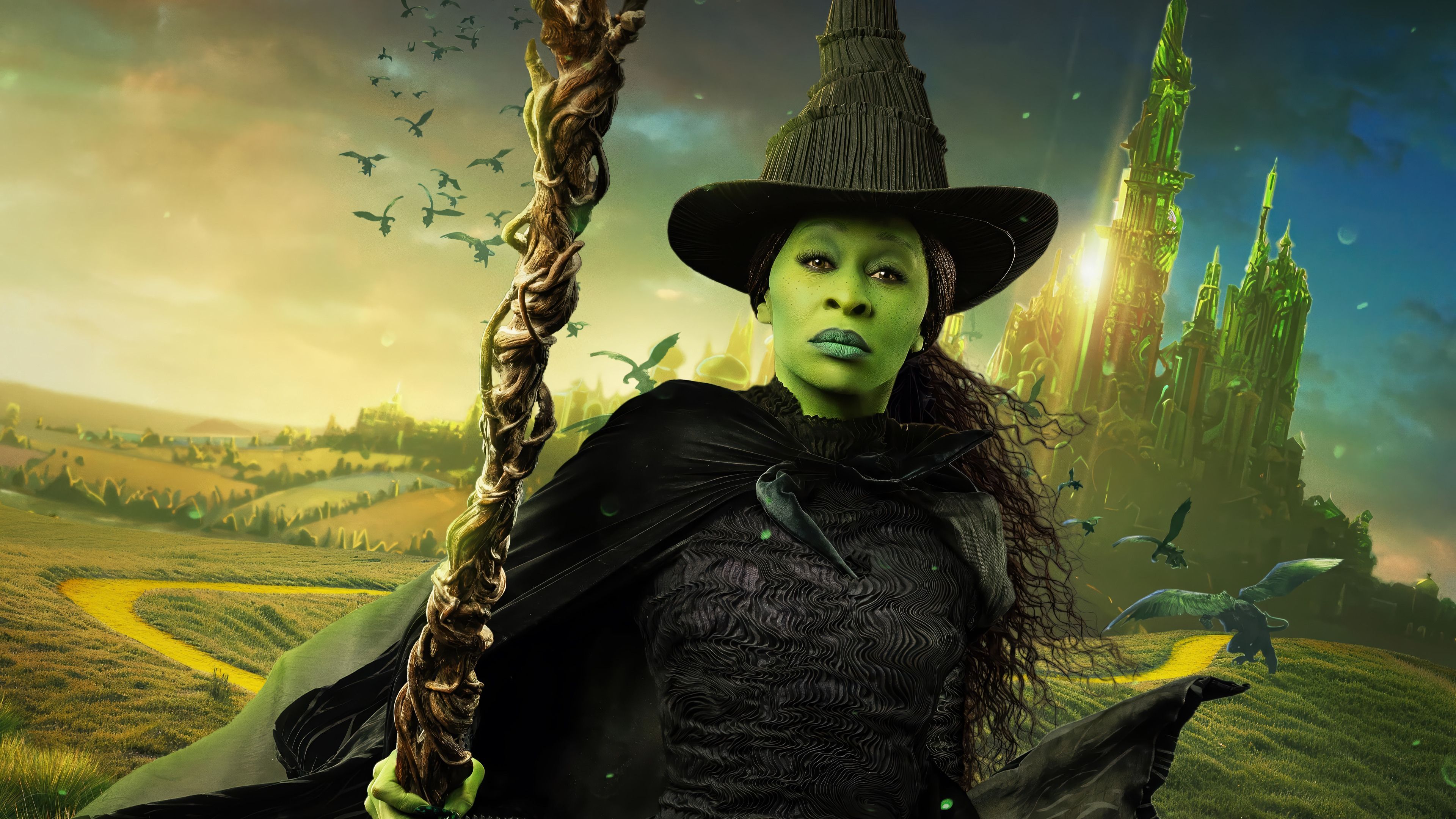 3840x2160 Wicked Movie 2024 Elphaba Cynthia Erivo Wallpaper 4K HD PC a