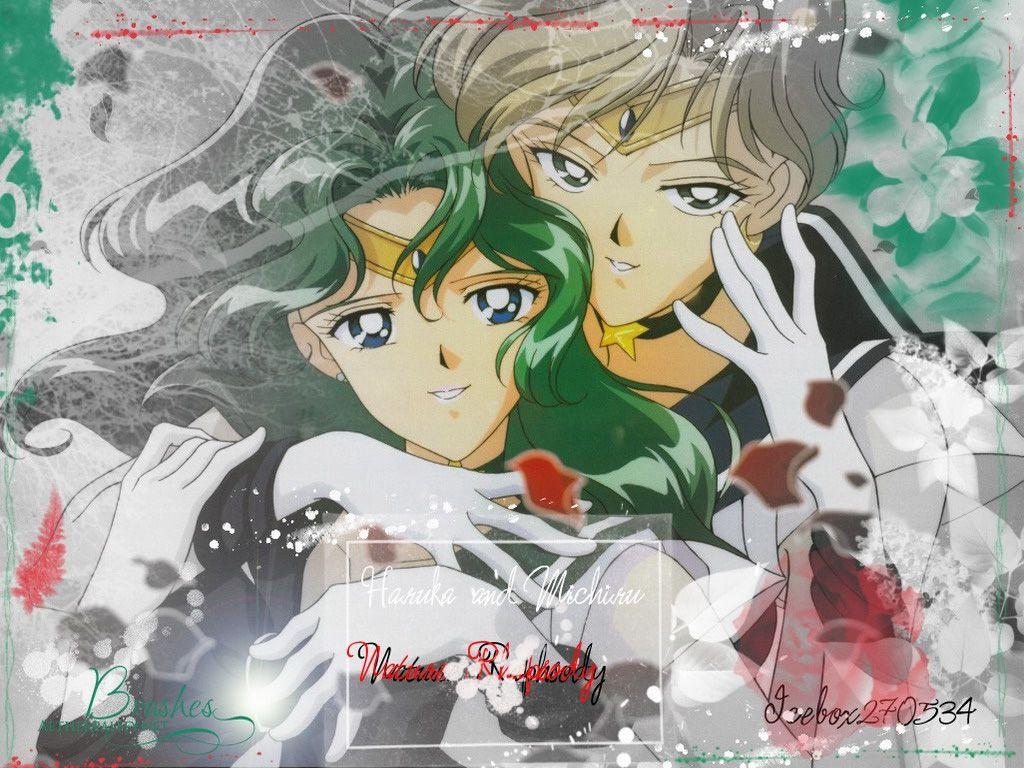 1024x768 Sailor Uranus & Sailor Neptune Moon fond d'écran