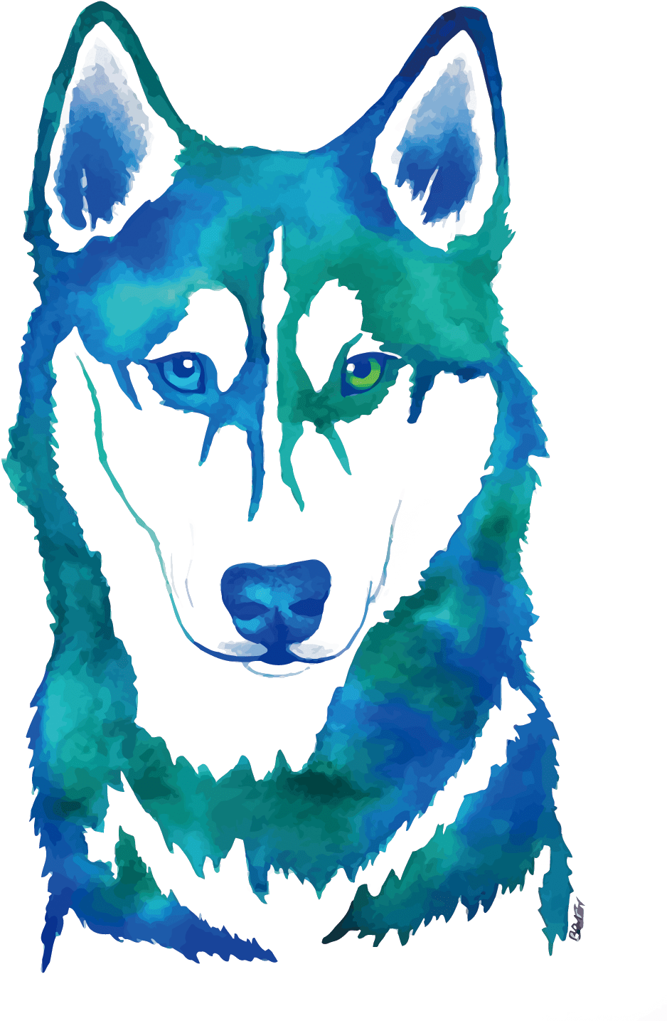 938x1435 Siberian Husky Watercolor Painting Canidae Siberian Husky