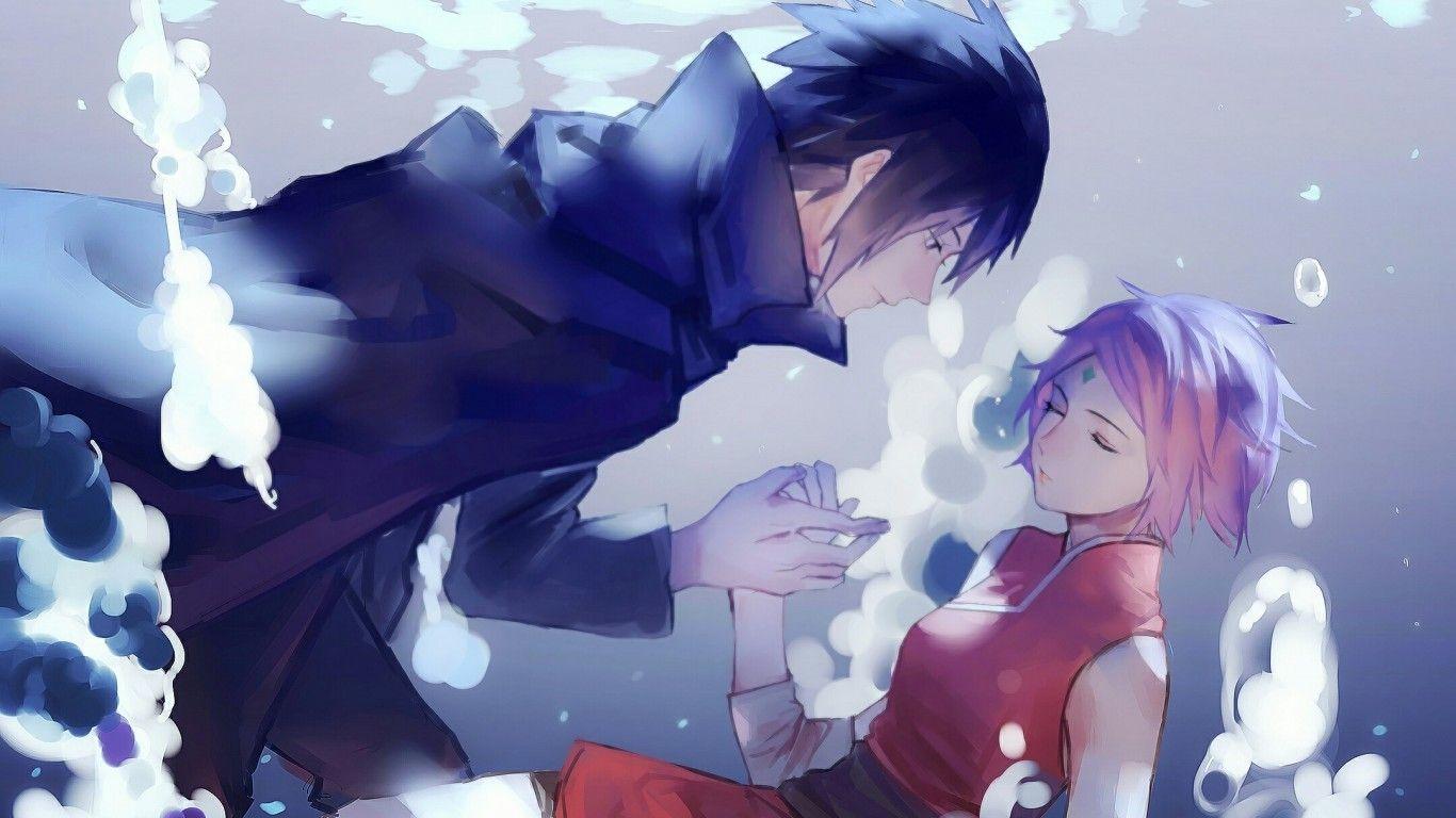 1366x768 Download 1366x768 Uchiha Sasuke, Haruno Sakura, Naruto Wallpaper for Laptop , Notebook