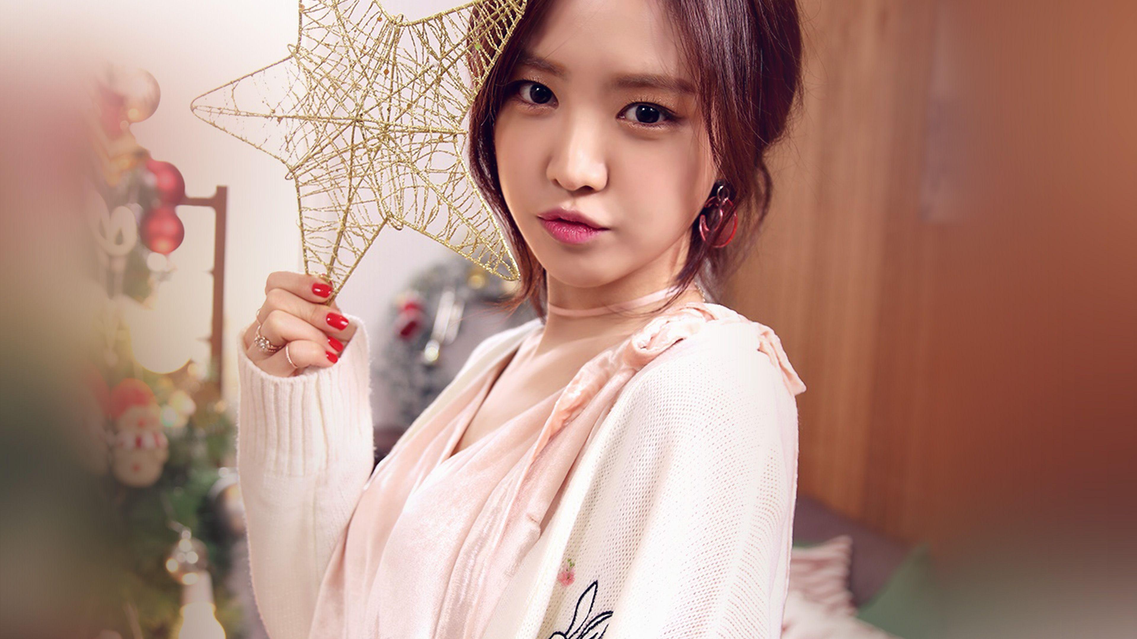3840x2160 Kpop Girl Cute Christmas Apink Wallpaper