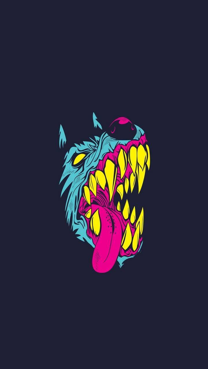 720x1280 Cartoon Wolf Wallpaper