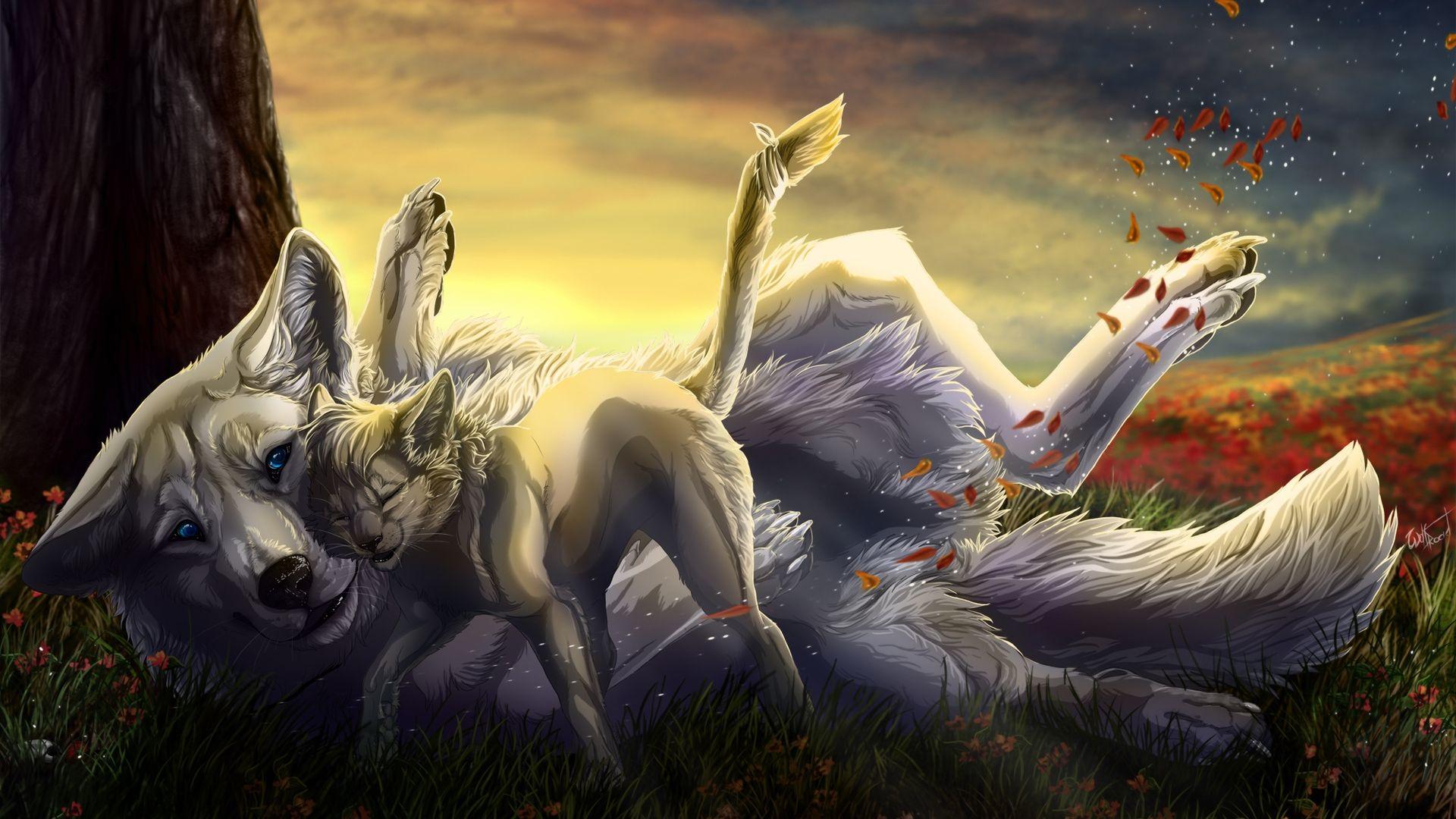 1920x1080 Moving Wolf Wallpaper