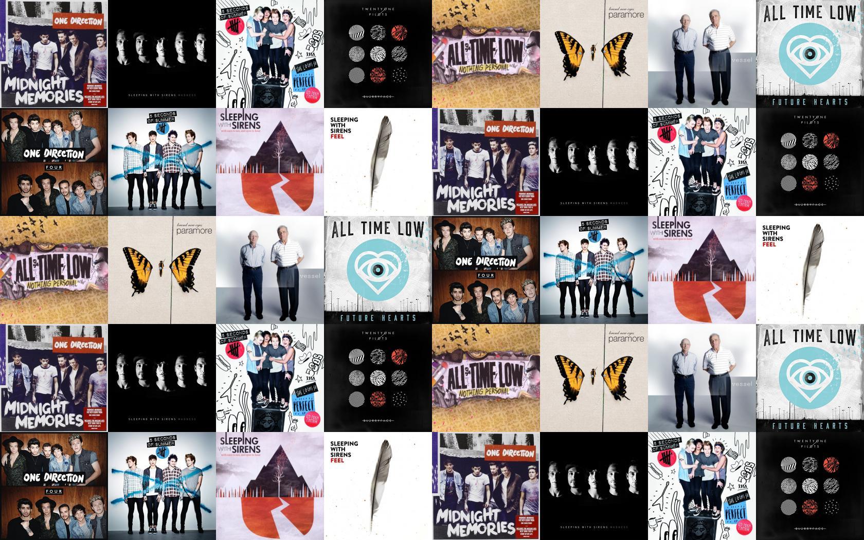 1680x1050 One Direction Midnight Memories Sleeping With Sirens Madness Wallpaper « Tiled Desktop Wallpaper