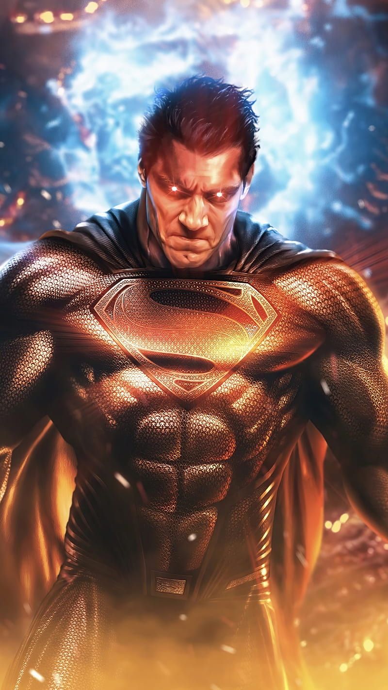 800x1422 black superman, iphone, snyder cut