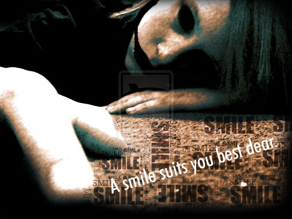 1024x768 A smile suits you best dear. Grin Wallpaper