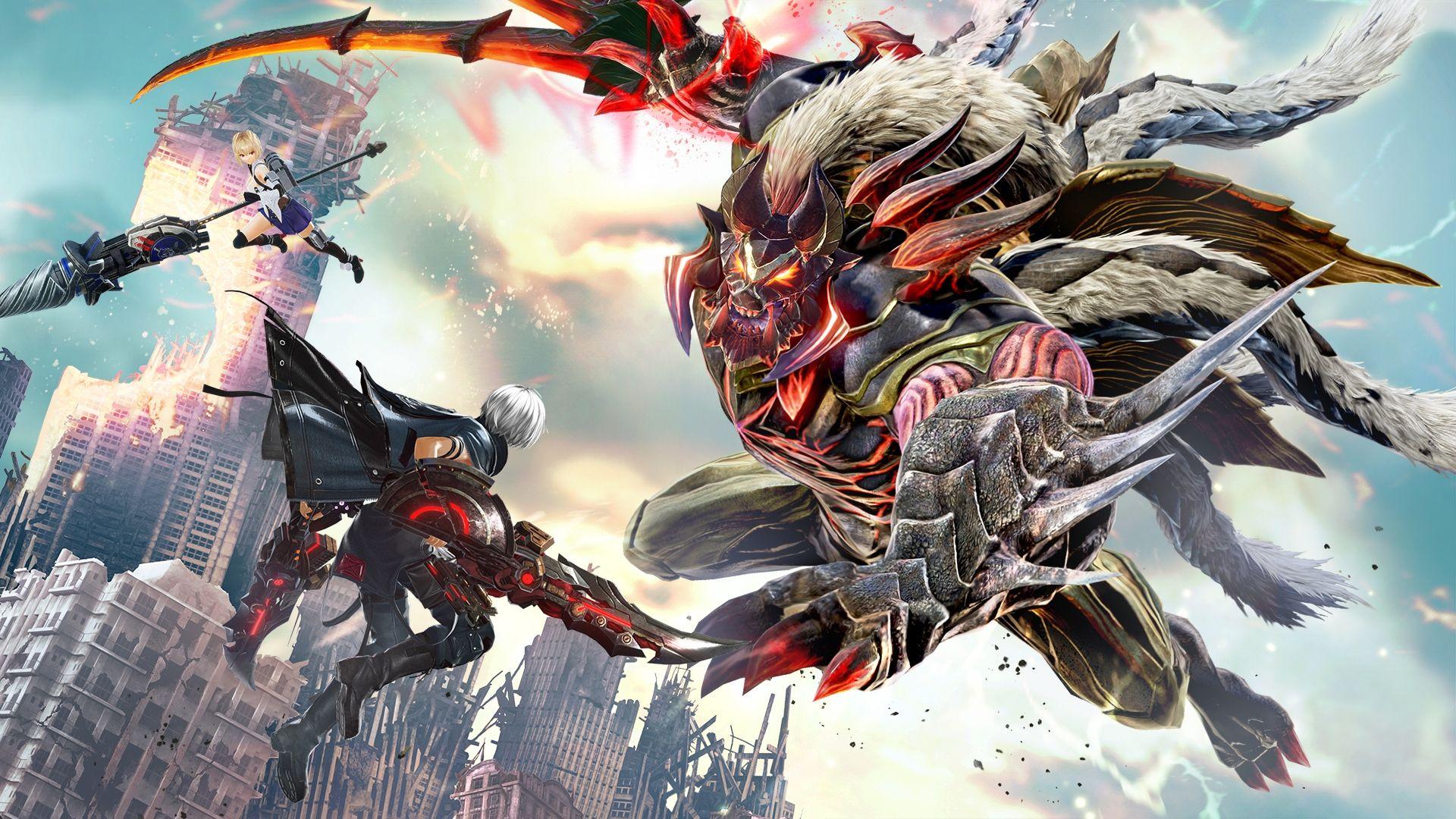 1920x1080 God eater vs a beast. Wallpaper from God Eater 3