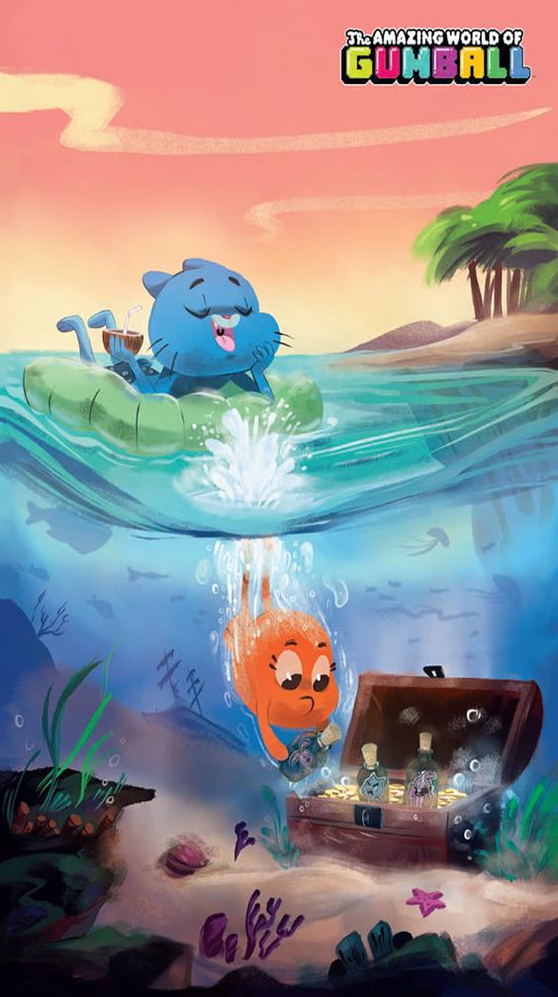 800x1429 Gumball, darwin, fish, gumball and darwin, little, mermaid, pony, super, HD phone wallpaper