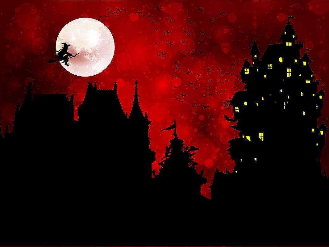 1066x800 Halloween Silhouette HD Wallpaper