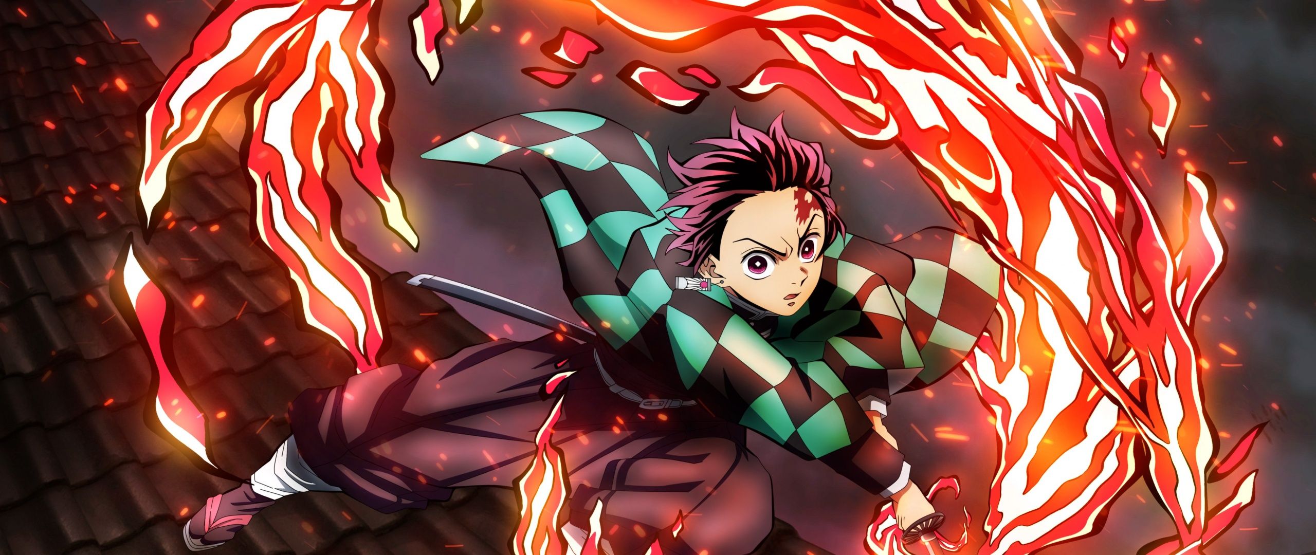 2560x1080 Tanjiro Kamado Wallpaper 4K, Hinokami