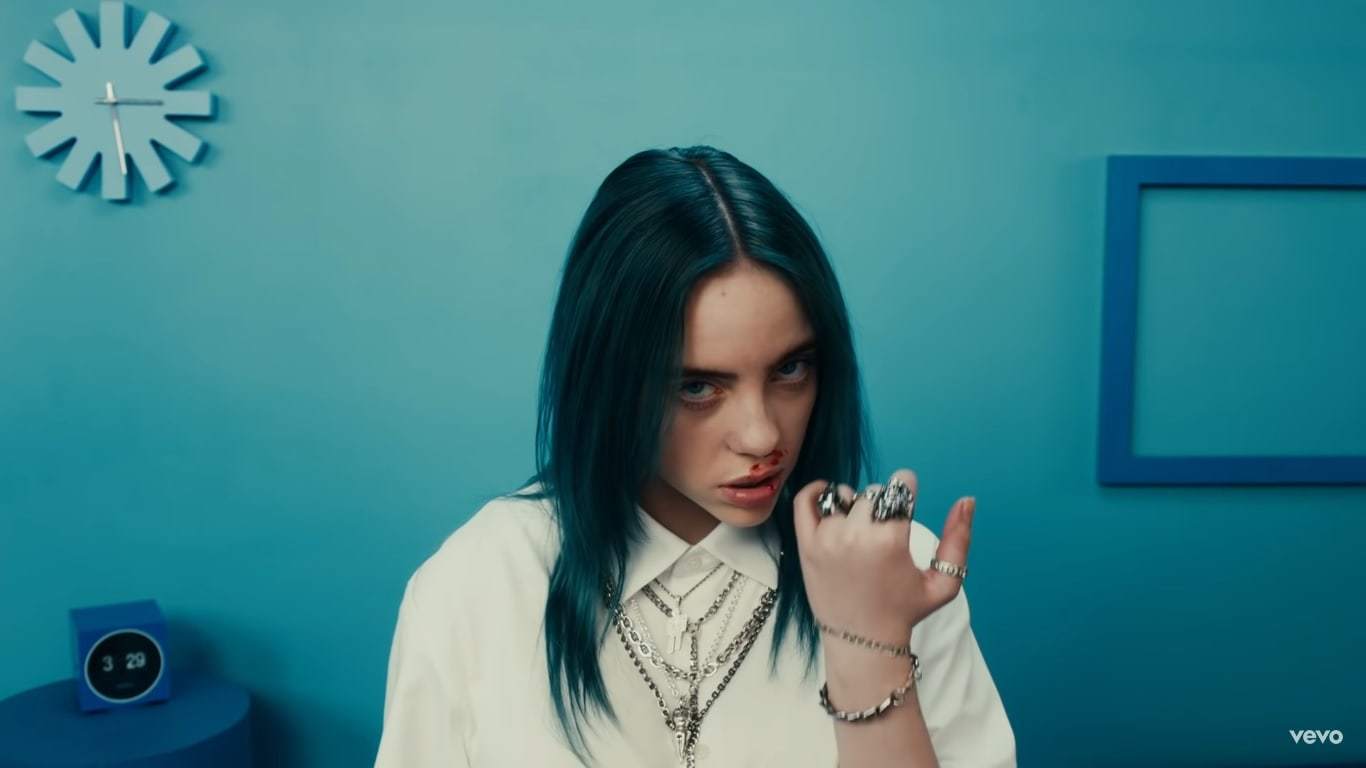1366x768 Billie Eilish guy Lyrics
