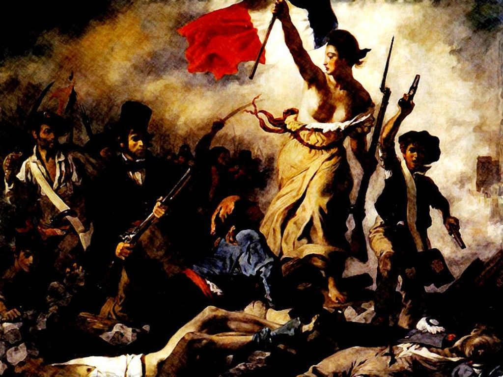 1024x768 Liberty Leading The People Wallpaper
