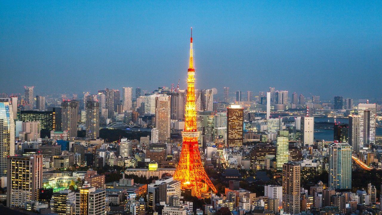 1280x720 Wallpaper Tokyo Tower, Tokyo, Japan, Cityscape, Skyline, HD