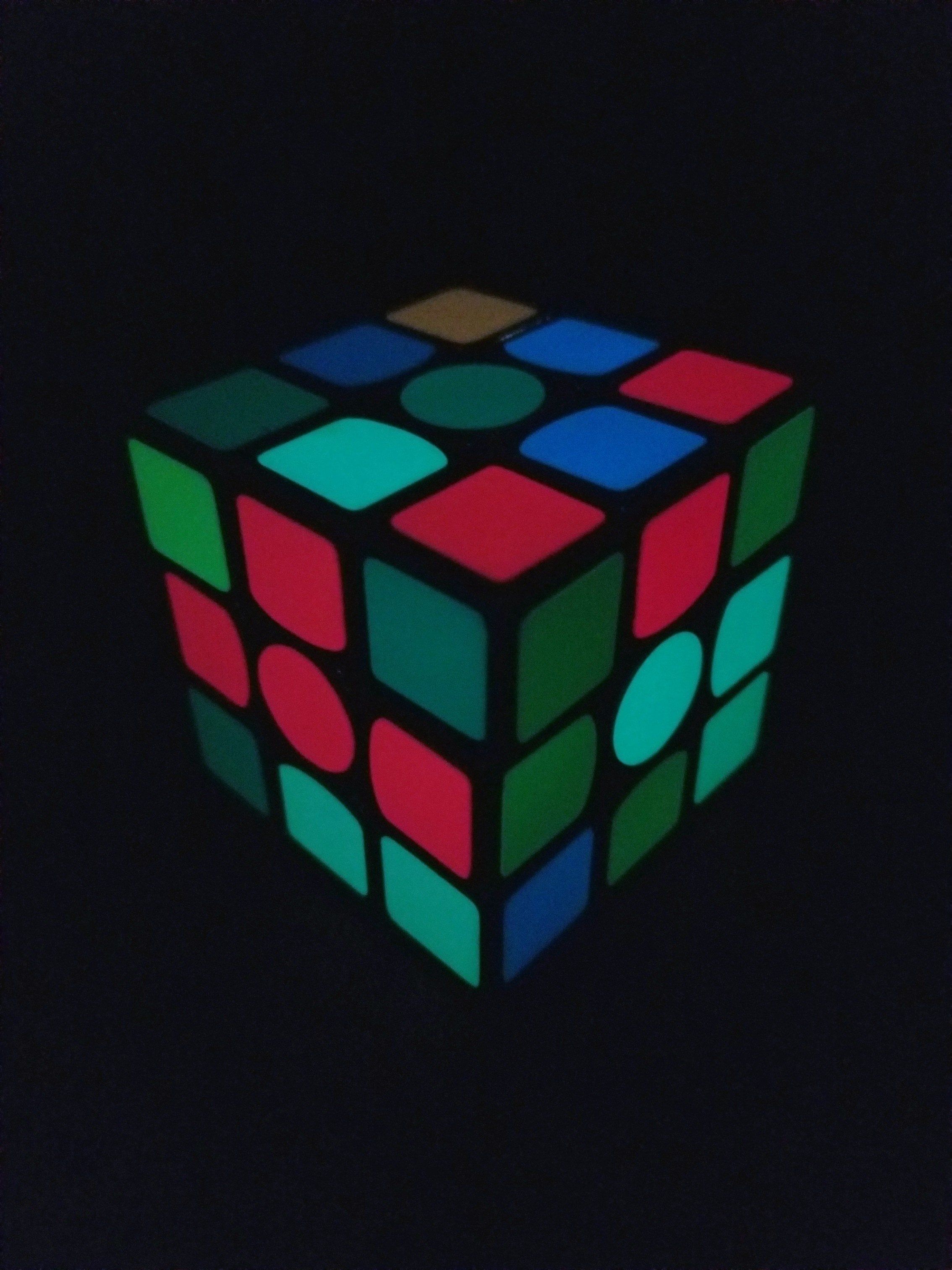 2268x3024 glow in the dark cube wallpaper