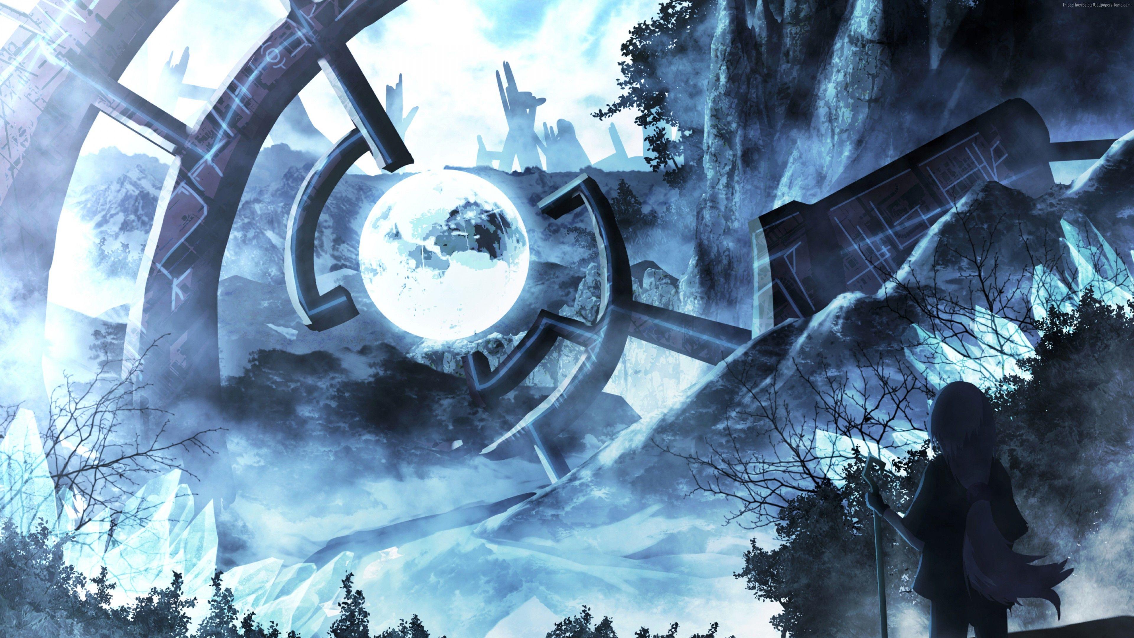 3840x2160 Wallpaper Another world, girl, future arc, 4K, Art Wallpaper