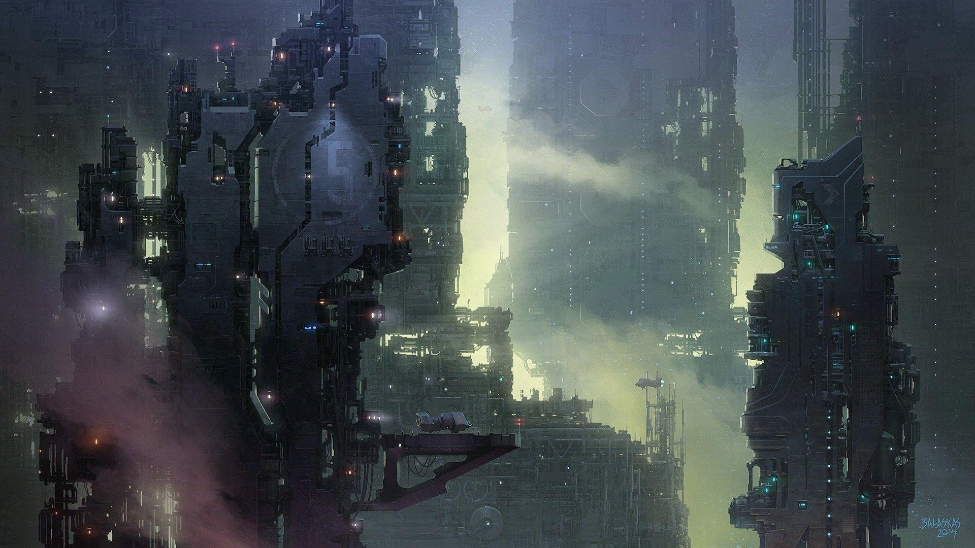 1920x1080 science fiction, cyberpunk, city, future city