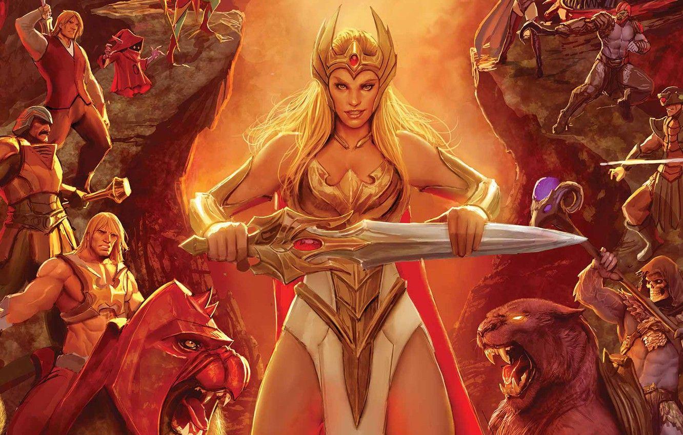 1332x850 Wallpaper cartoon, warrior, powerful, strong, muscular