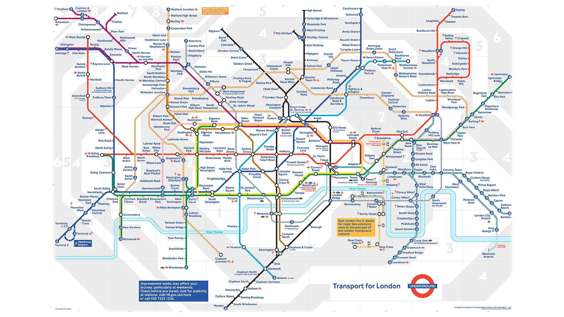 1920x1080 London Tube Wallpaper