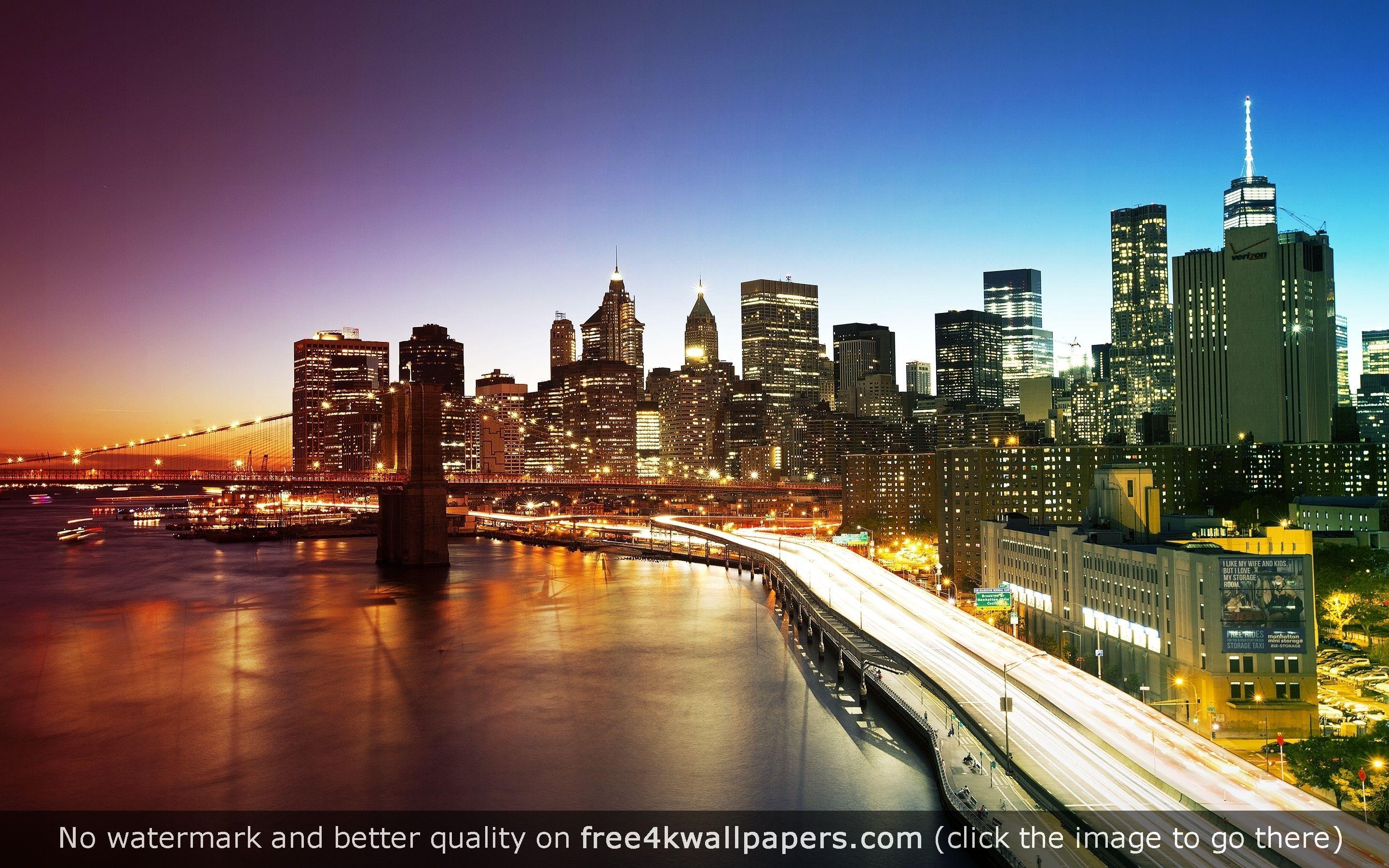 2880x1800 New York City Manhattan Bridge HD wallpaper New