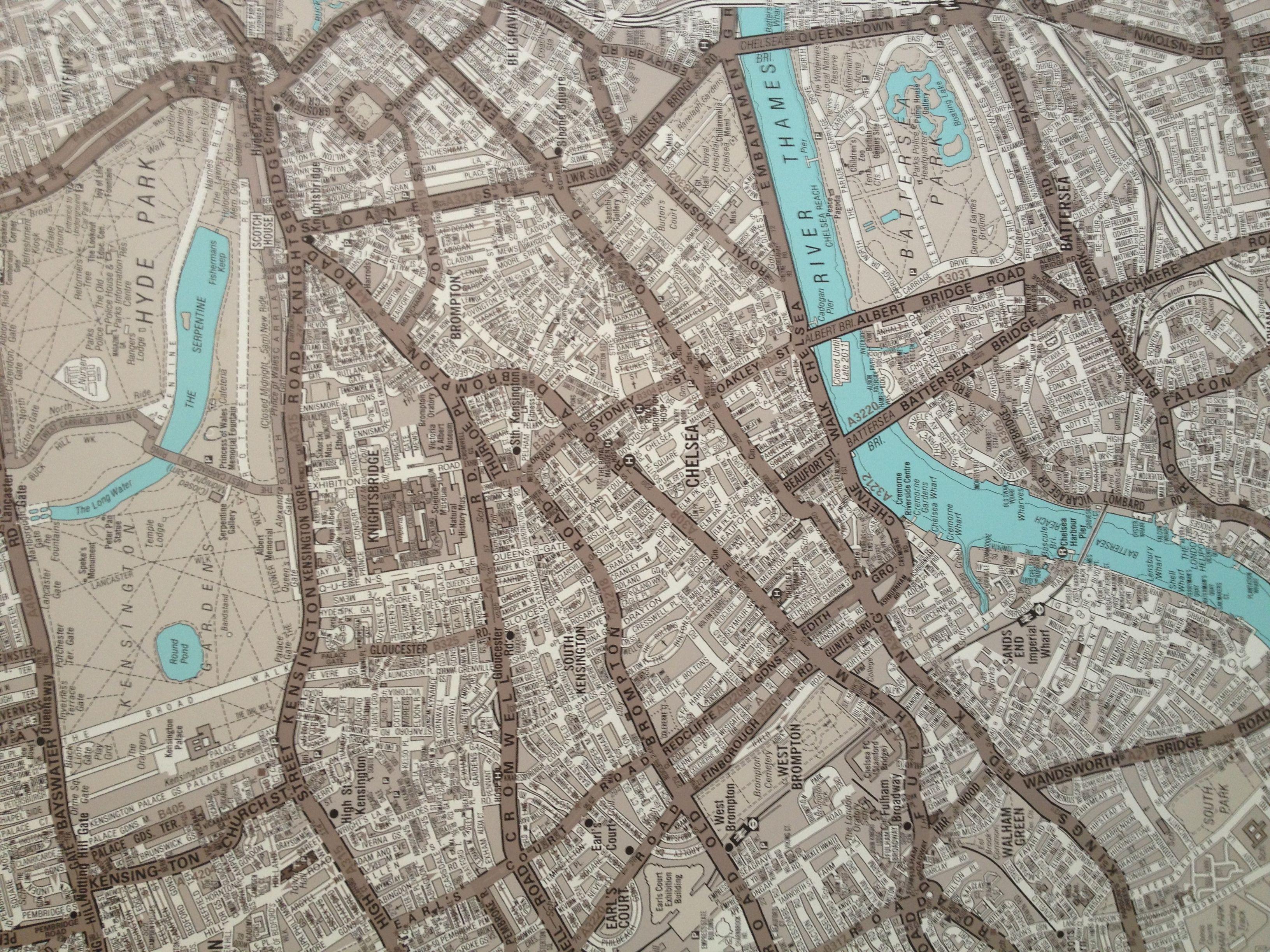3264x2448 London A Map Vinyl Flooring