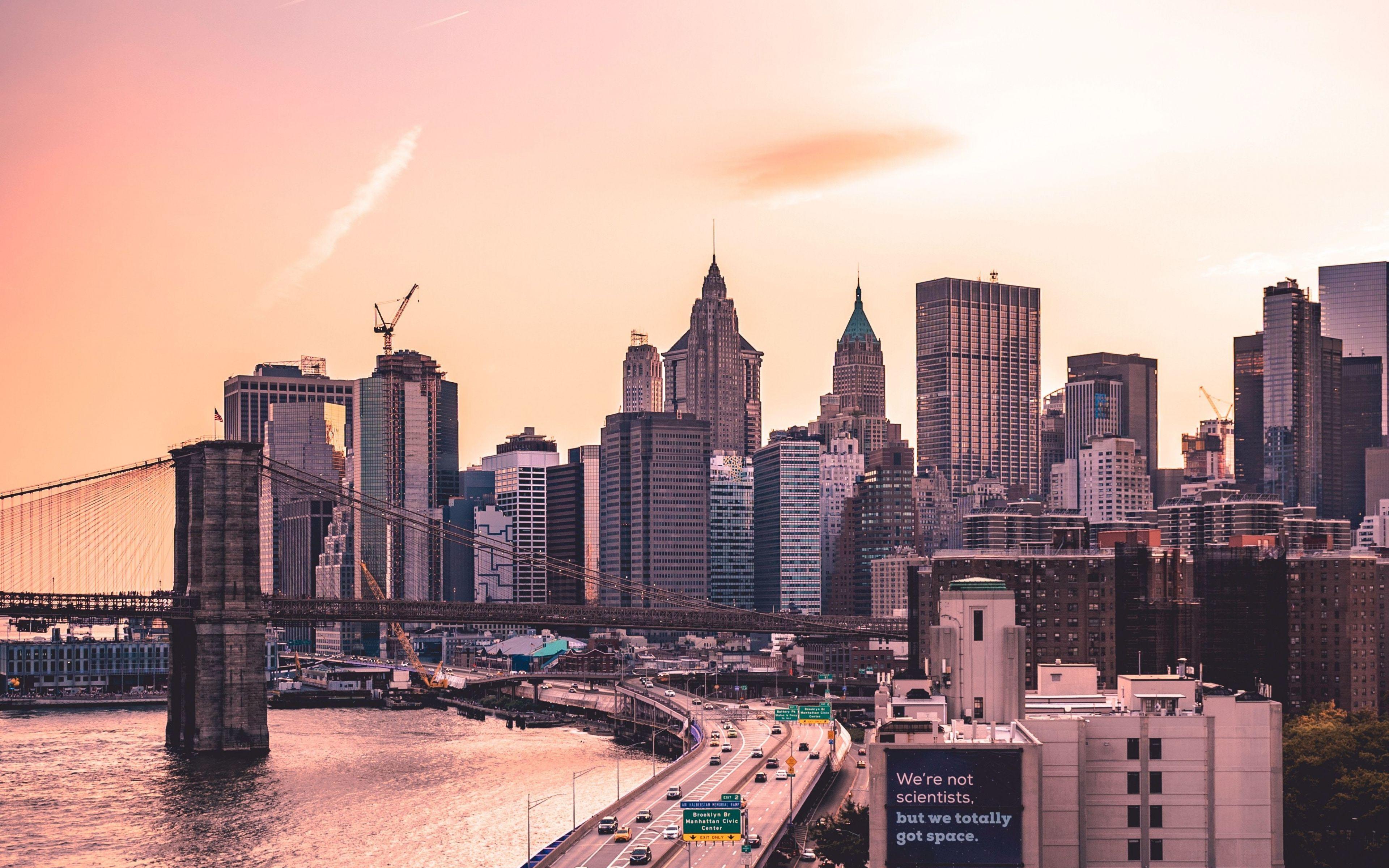 3840x2400 Download 3840x2400 wallpaper manhattan bridge, new york