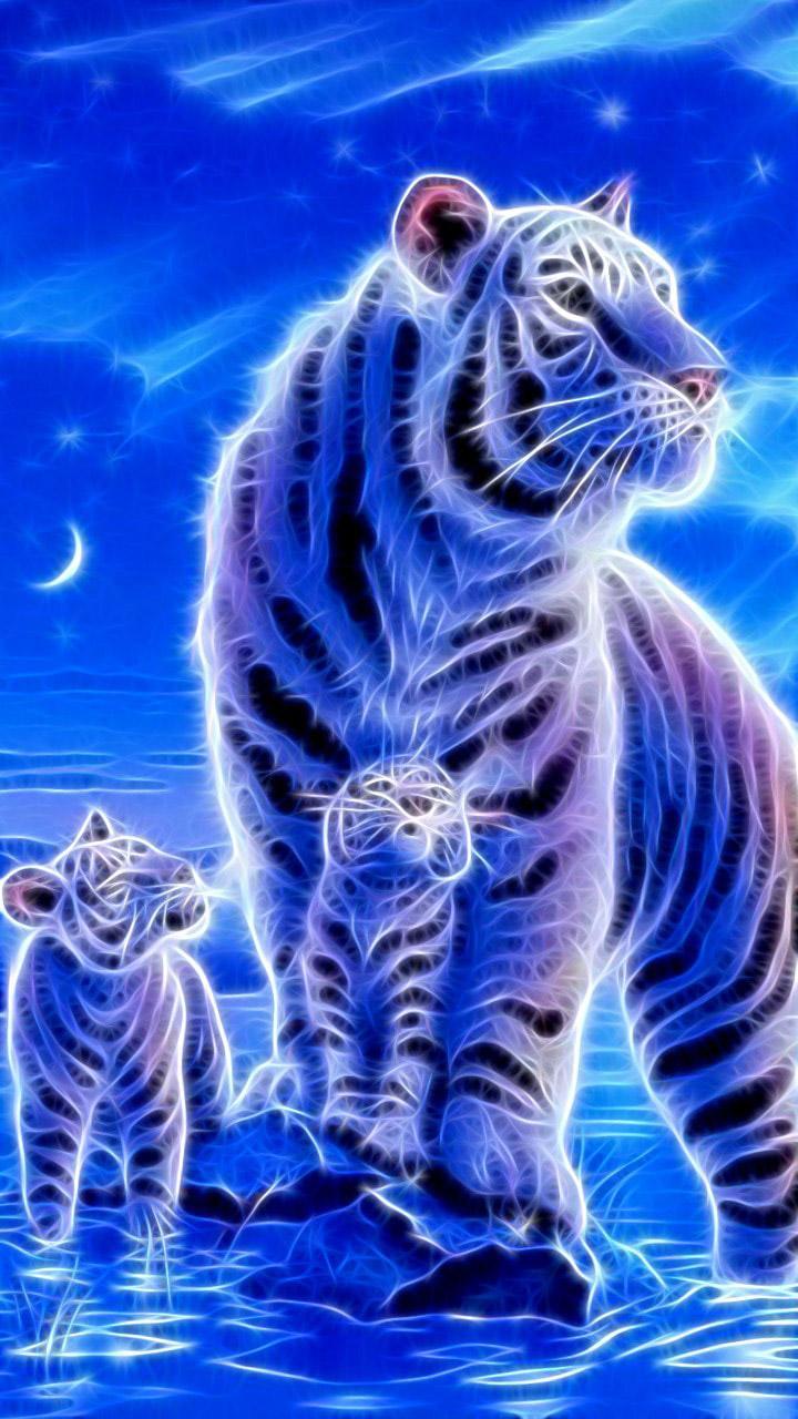 720x1280 Neon Leopard hình nền