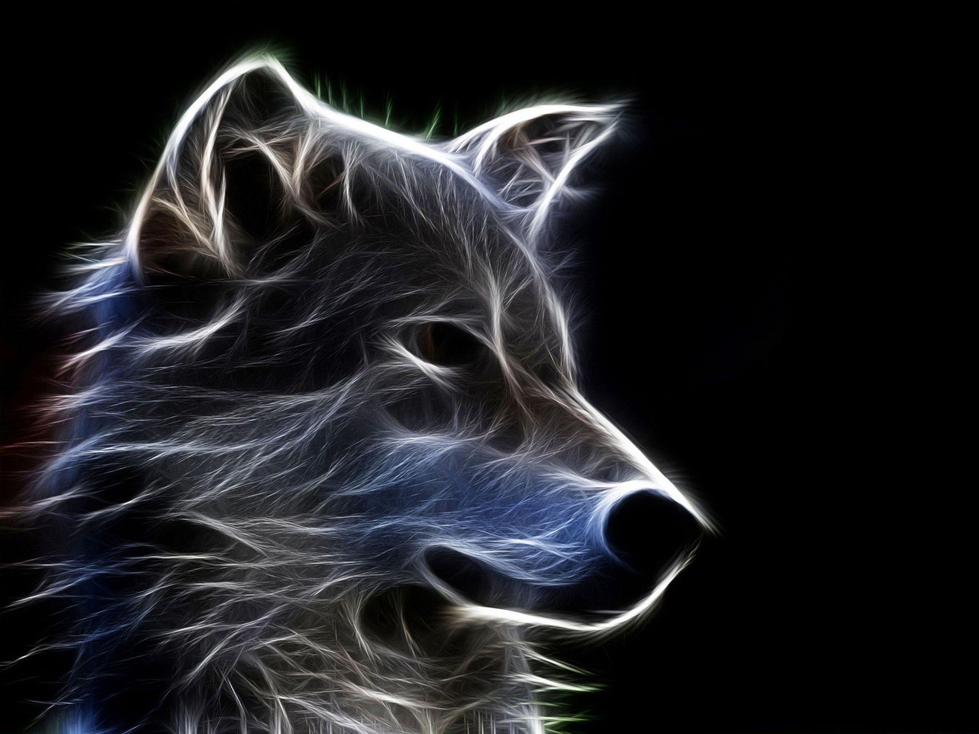 1920x1440 Hình nền trừu tượng 3D chó sói Hình nền iPhone_3D wallpaper_download