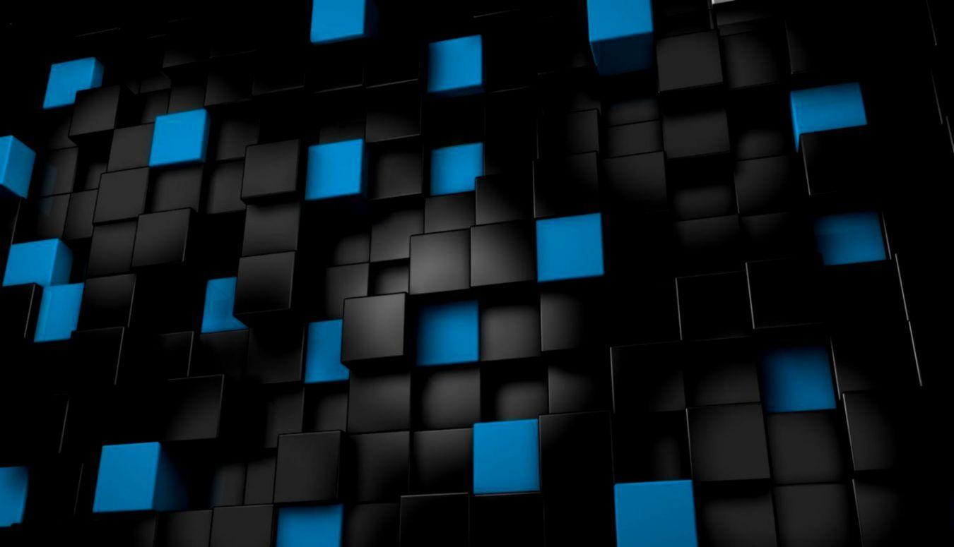 Hình nền 1350x775 Blue Cubes HD