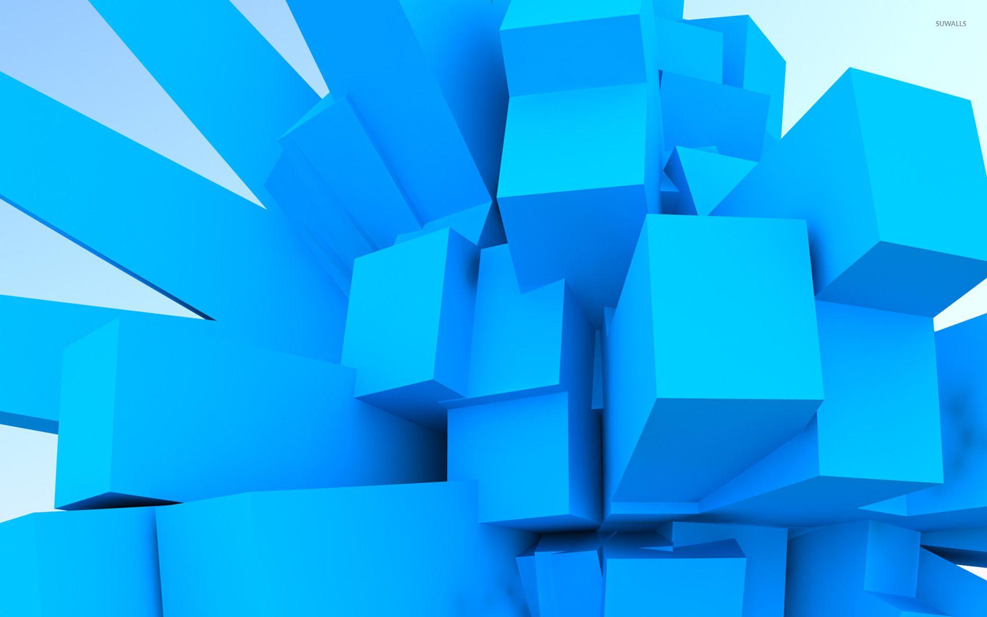 1920x1200 Blue Cube Hình nền 4k