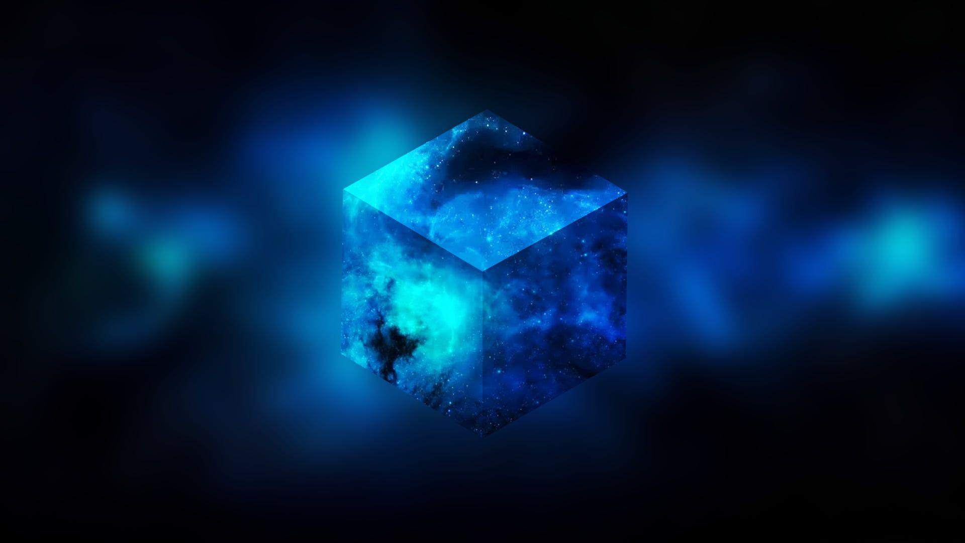 Hình nền HD 1920x1080 Blue cube minh họa