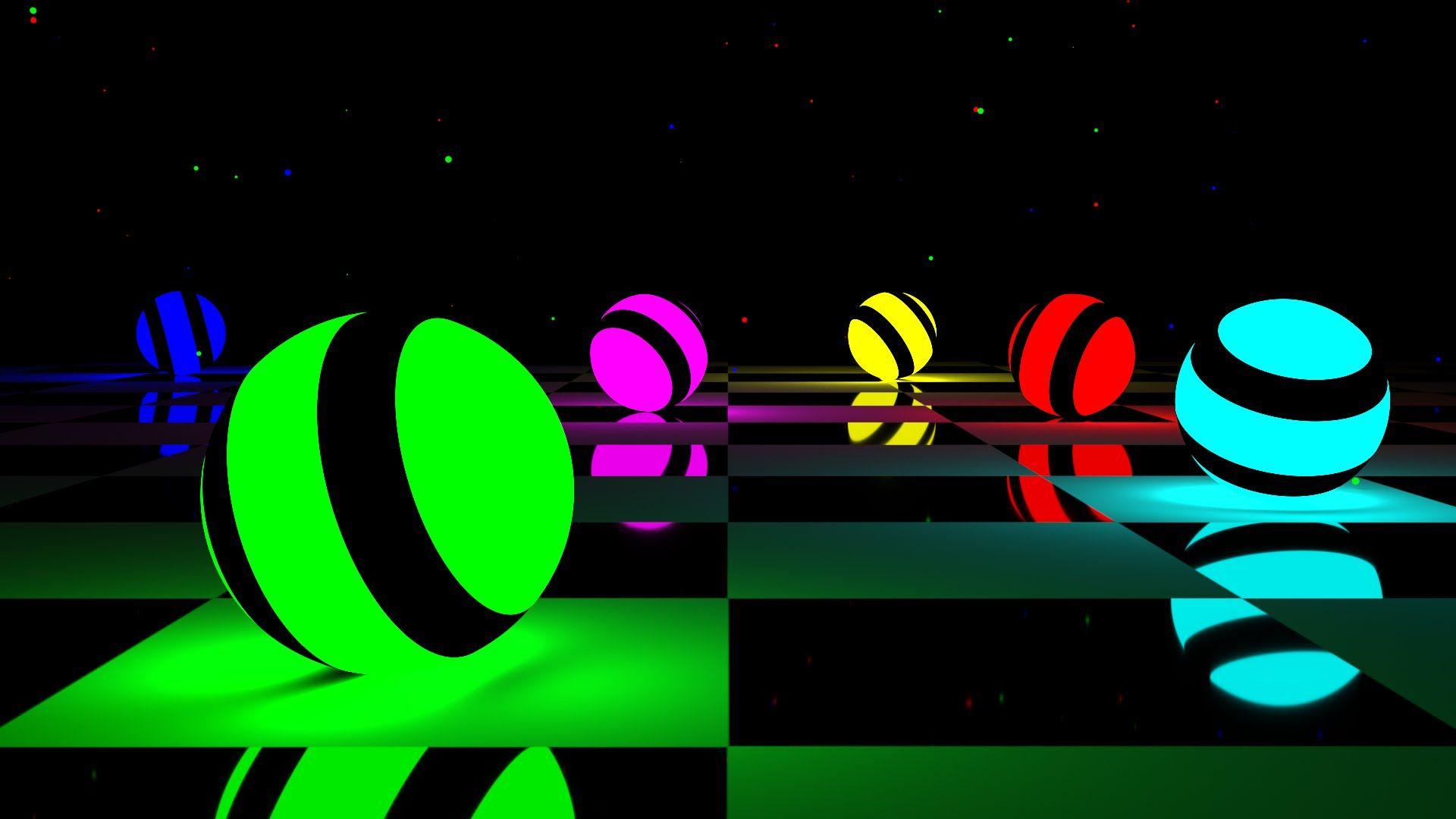 1920x1080 3D Colorful Balls Wallpaper HD 22691