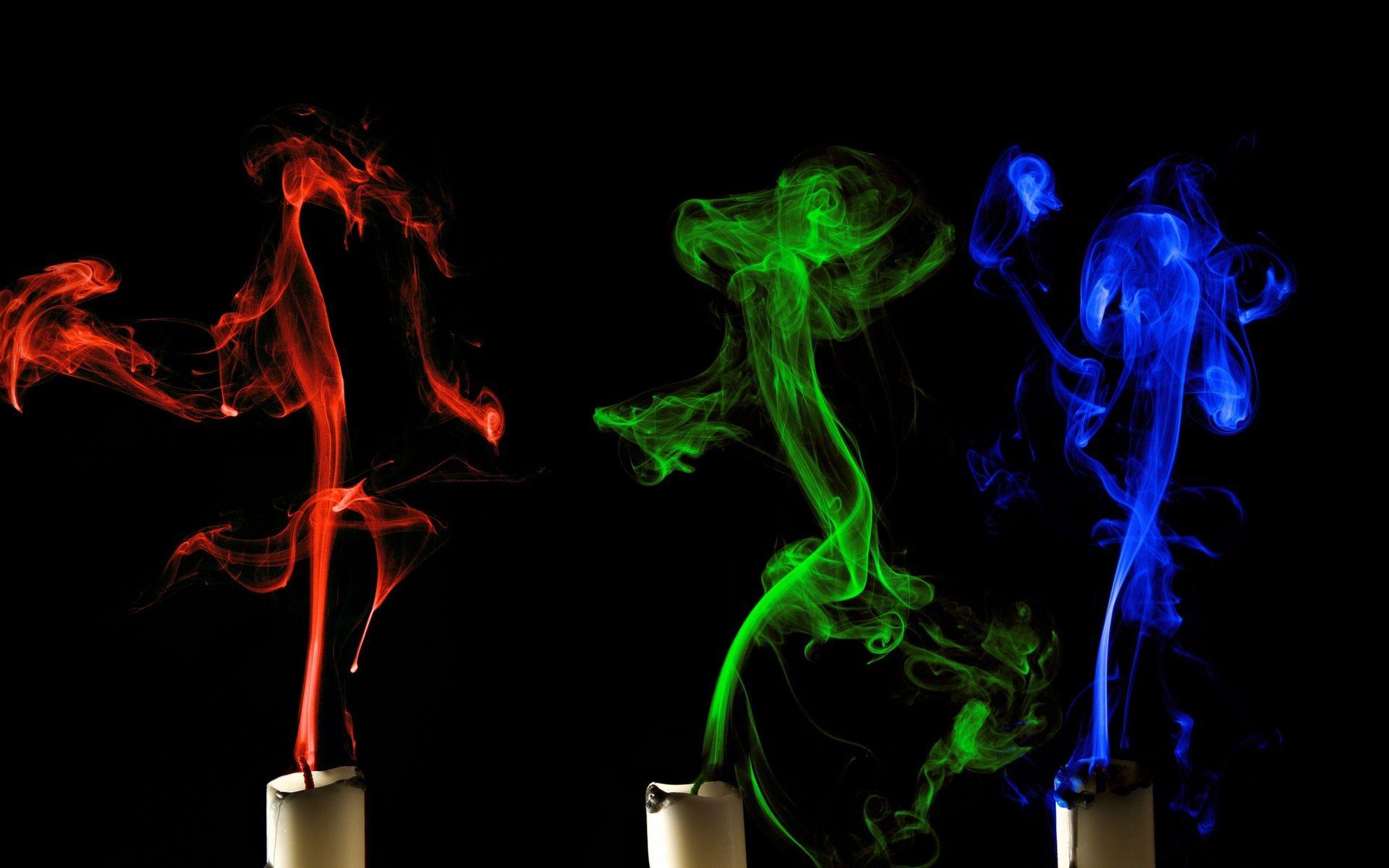 1920x1200 candles, Abstract, 3D, Smoke, Candle, Color Wallpaper HD