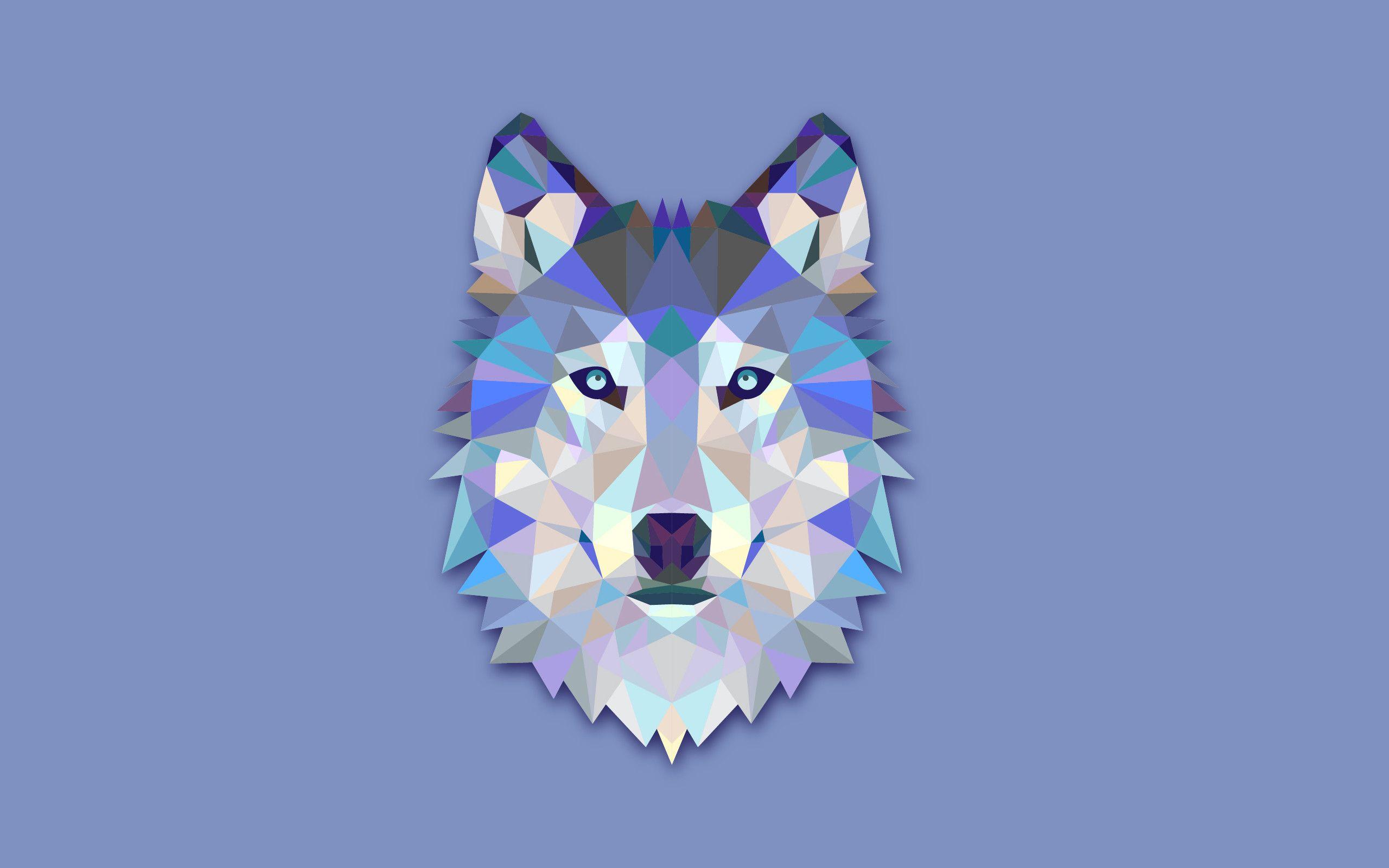 geometric wolf iphone wallpaper